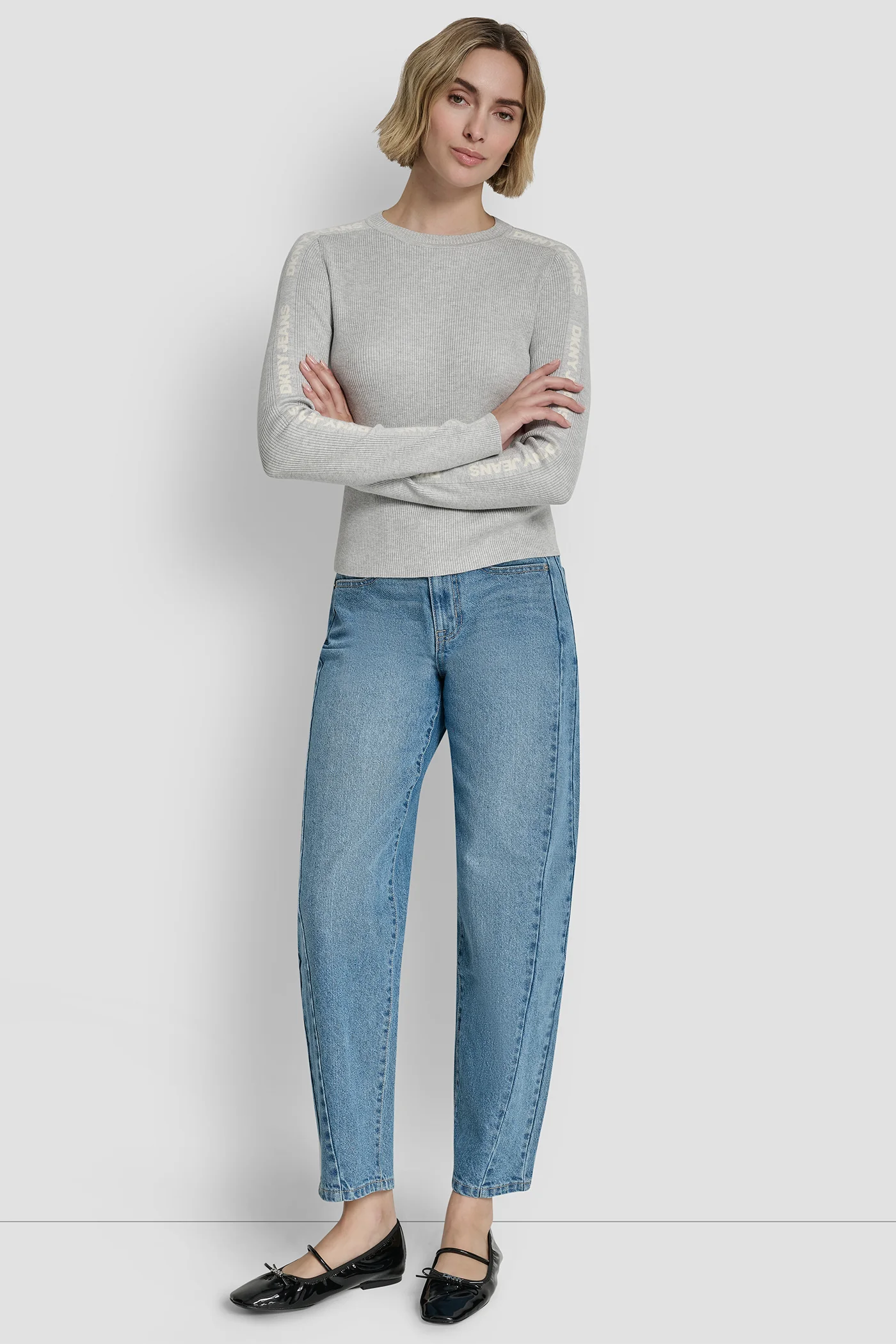 LONG SLEEVE LOGO TRIM SWEATER - Image 6