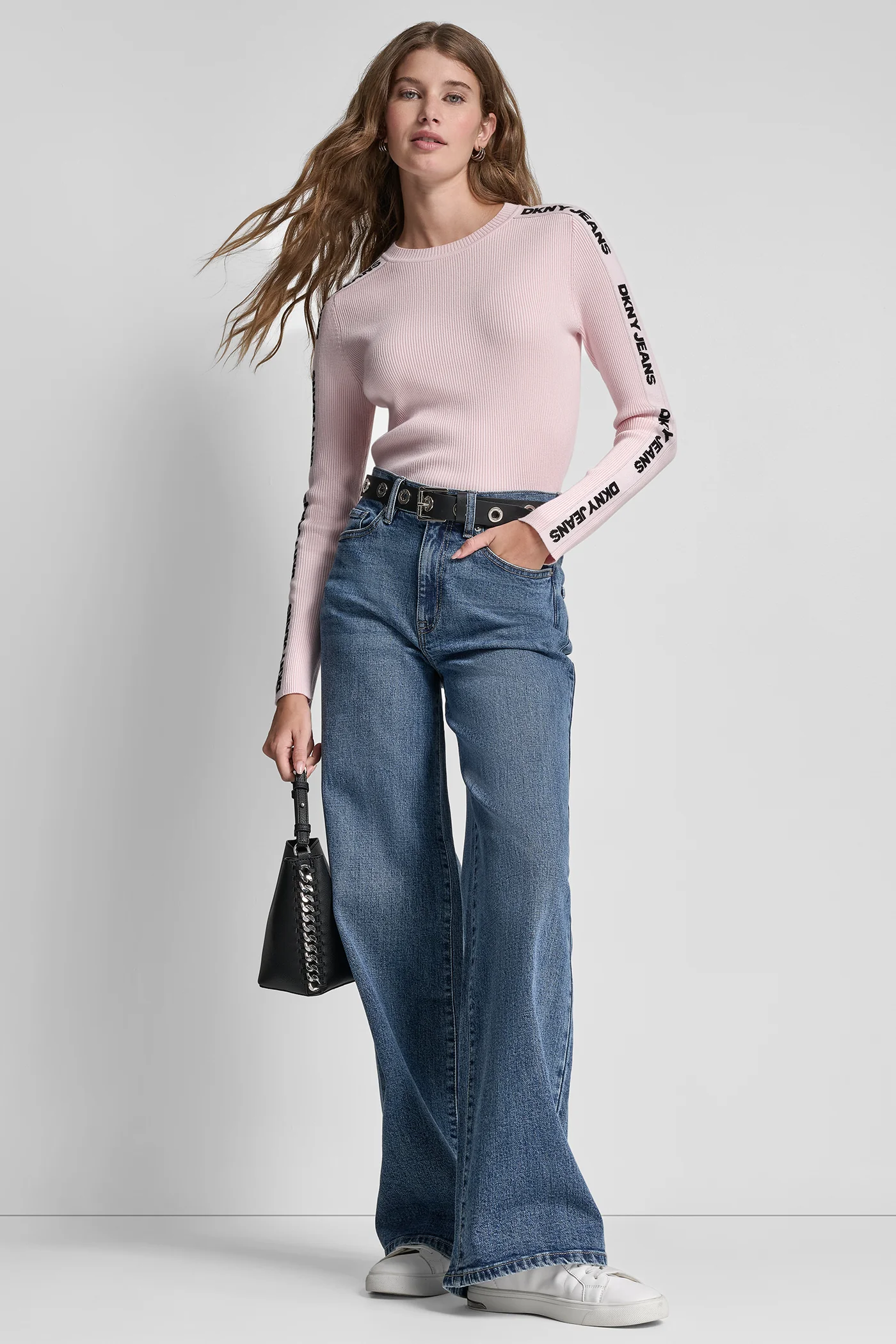 LONG SLEEVE LOGO TRIM SWEATER - Image 4