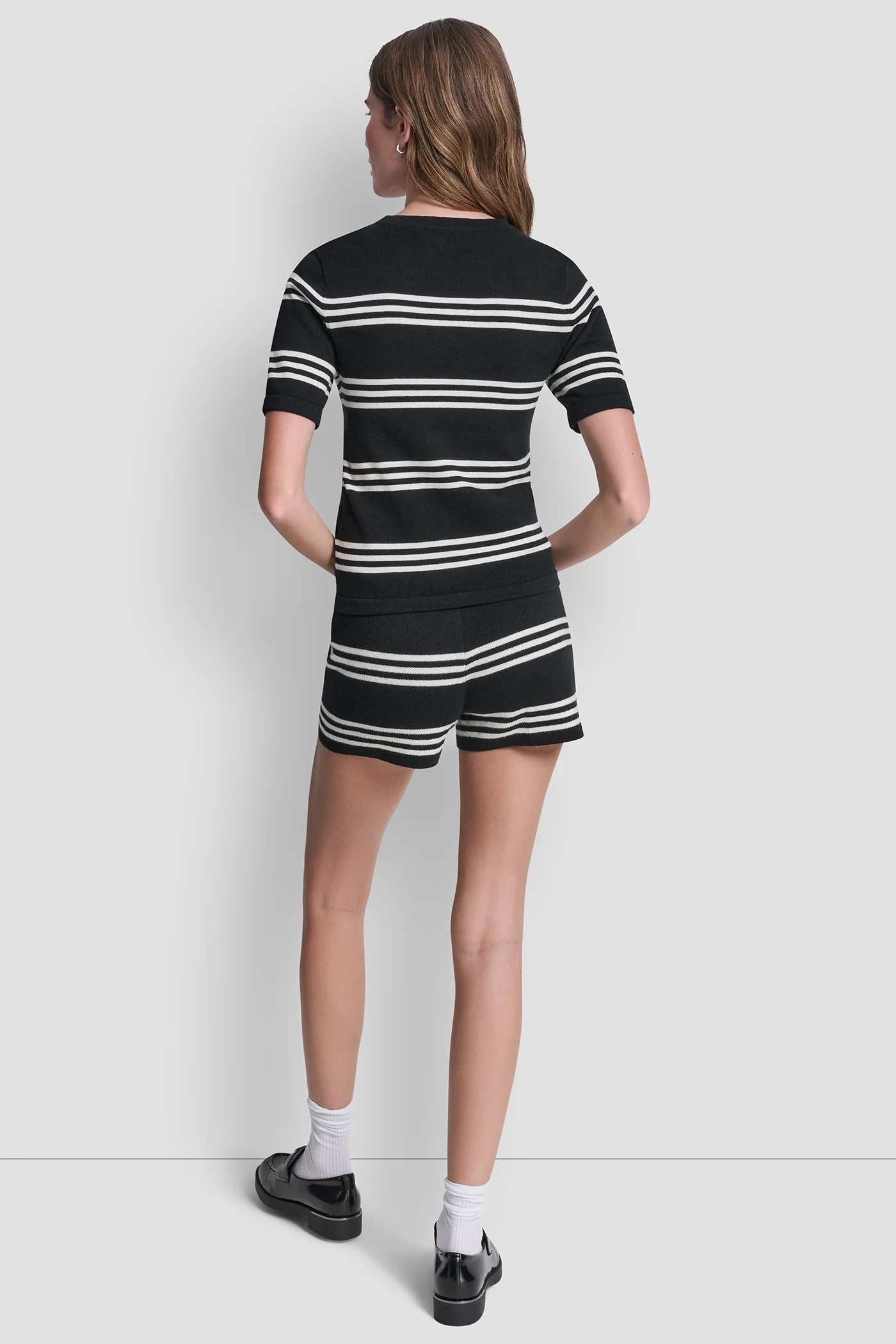 ELBOW SLEEVE STRIPED SWEATER - Image 2