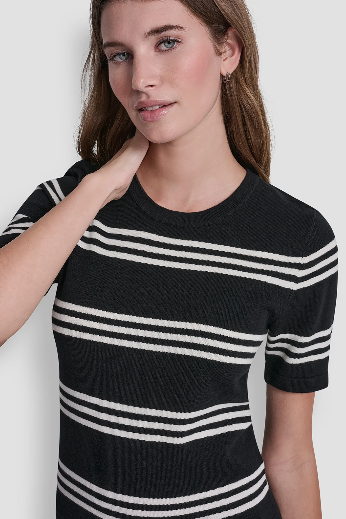 ELBOW SLEEVE STRIPED SWEATER - Image 6