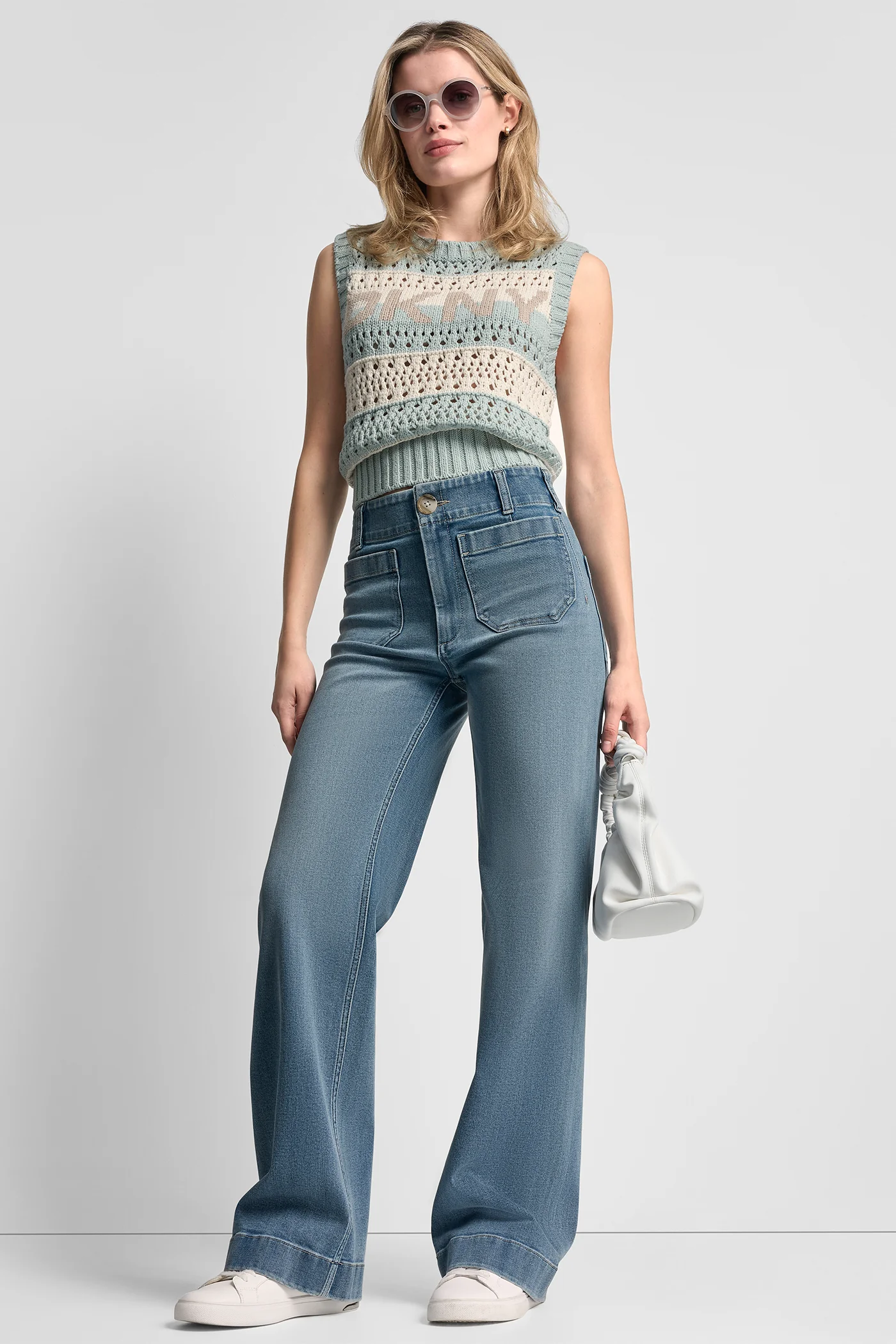 STRIPED POINTELLE STITCH SWEATER - Image 6