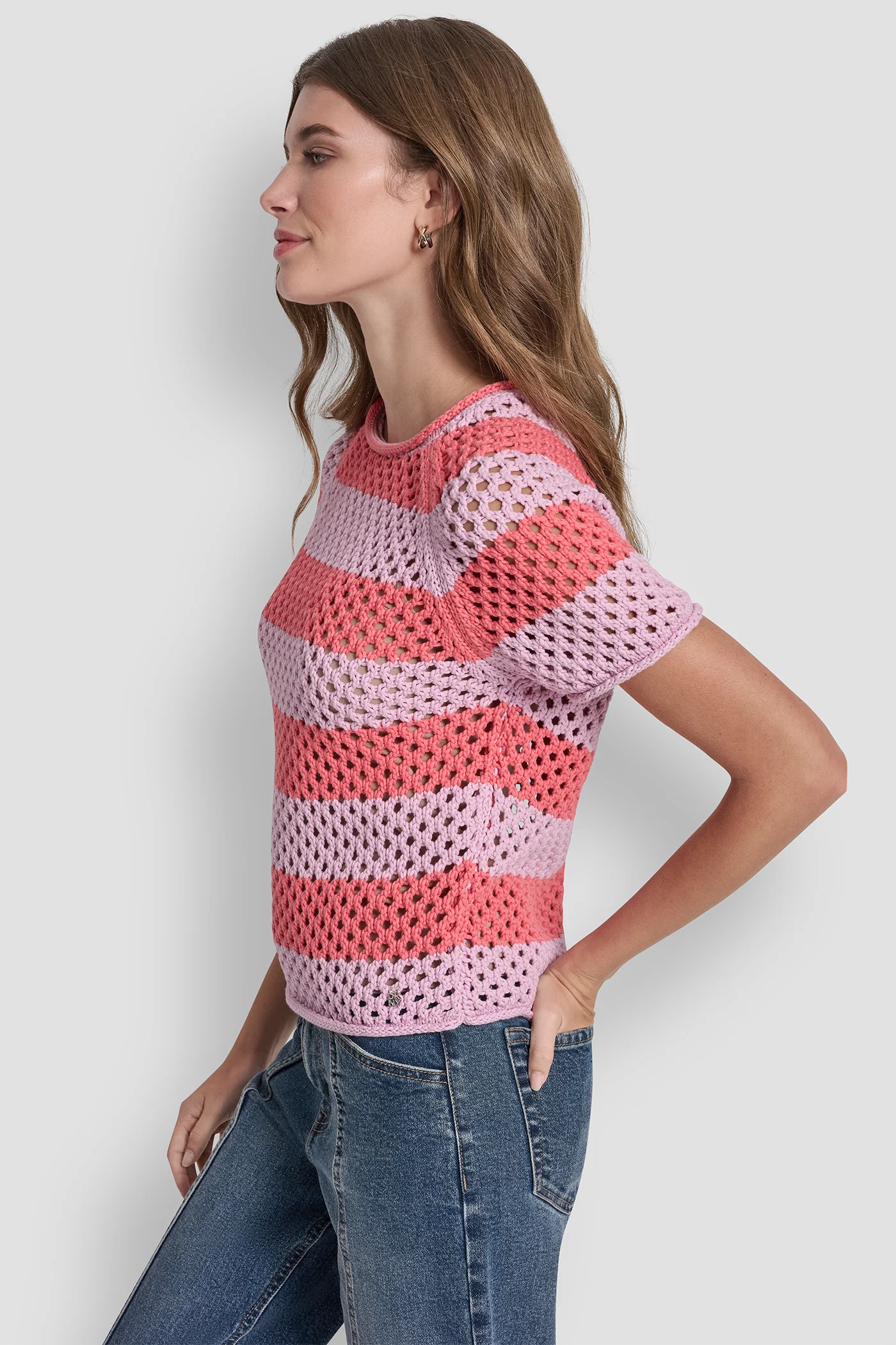 OPEN STITCH STRIPE SWEATER - Image 3