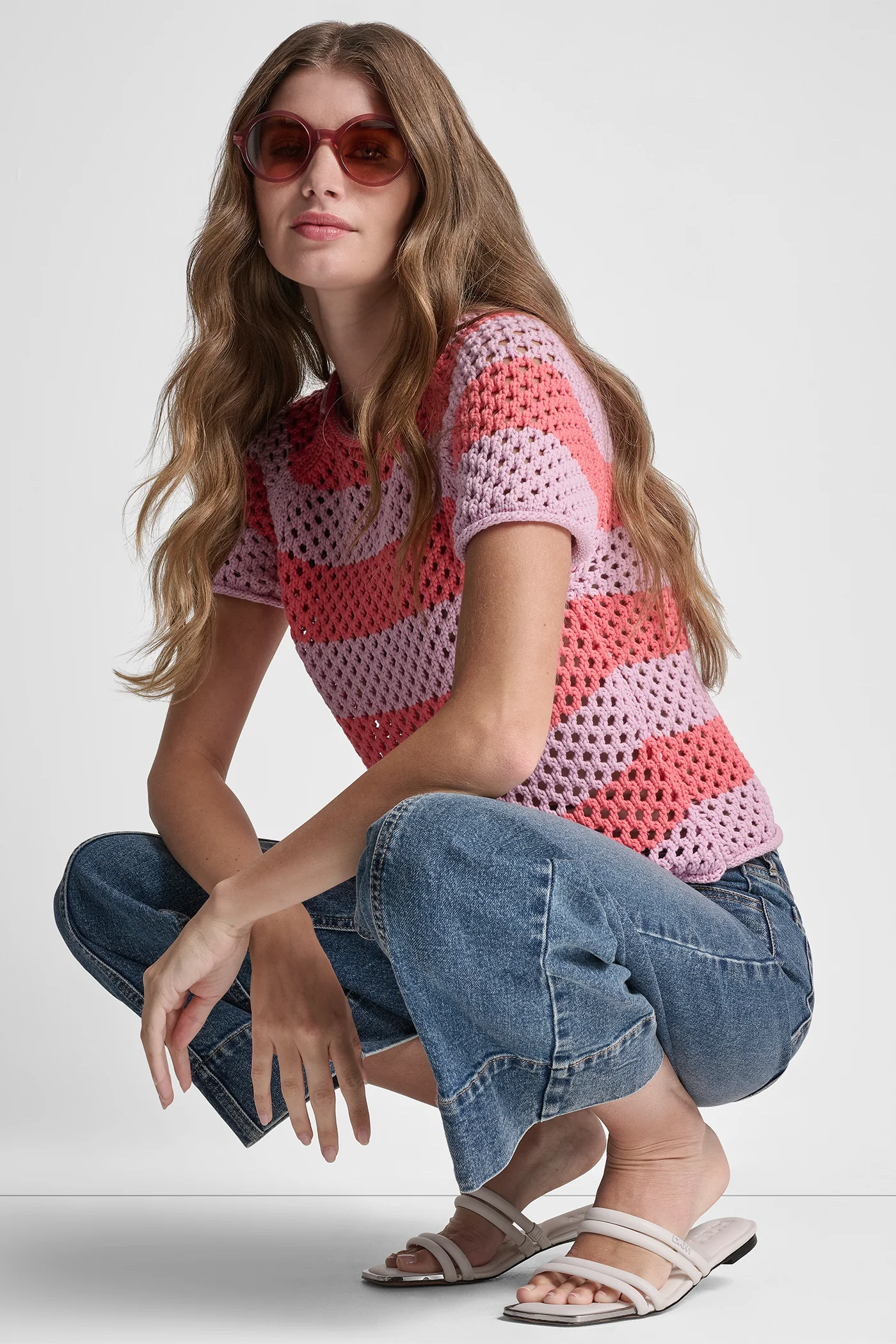 OPEN STITCH STRIPE SWEATER - Image 7