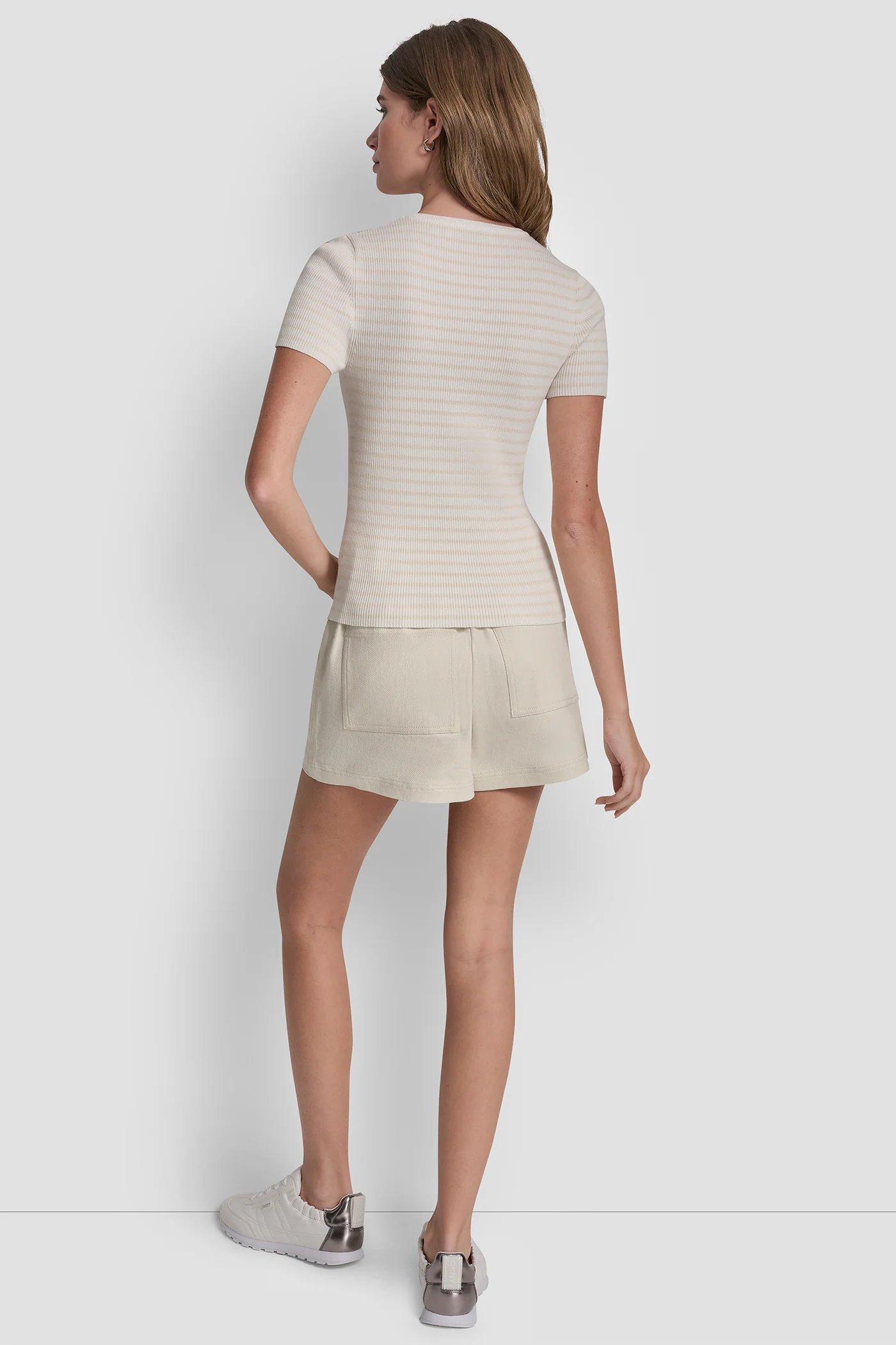 CREW NECK STRIPED TEE - Image 2