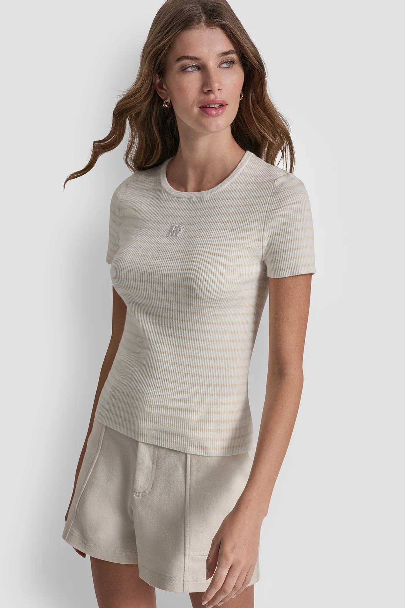 CREW NECK STRIPED TEE - Image 3