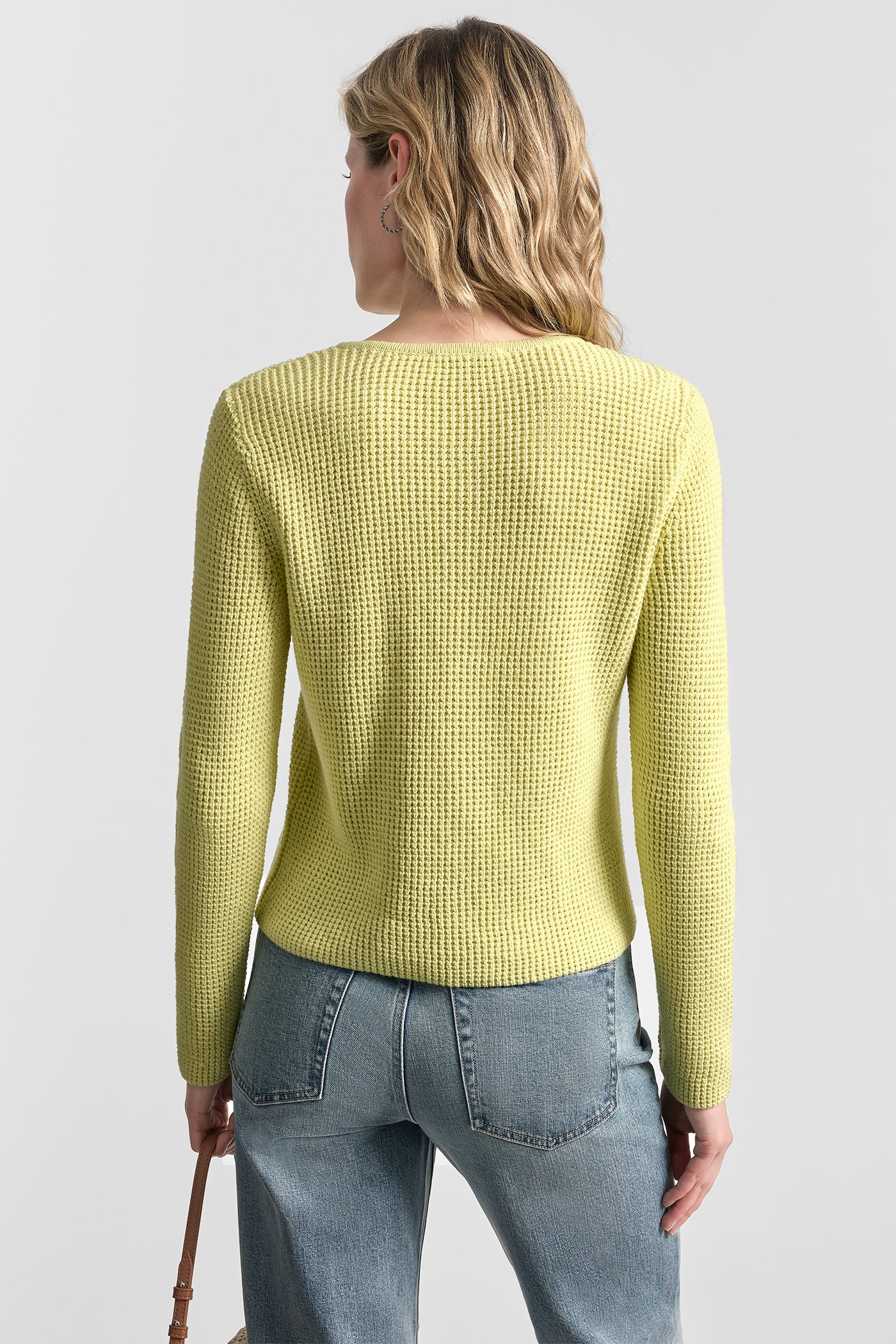 TUCK STITCH CREW NECK CARDIGAN - Image 2