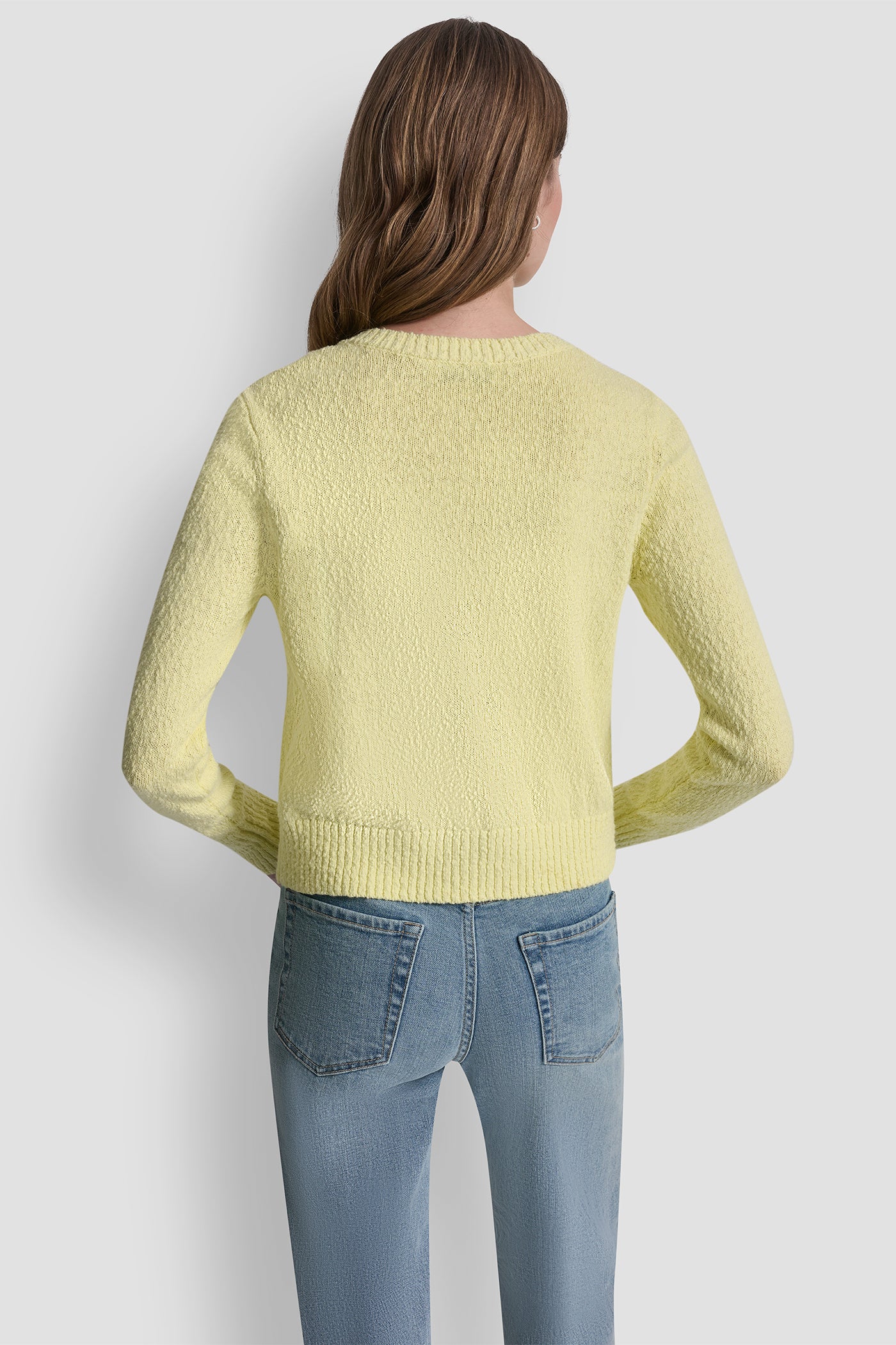 CREW NECK CARDIGAN WITH PATCH POCKETS - Image 2