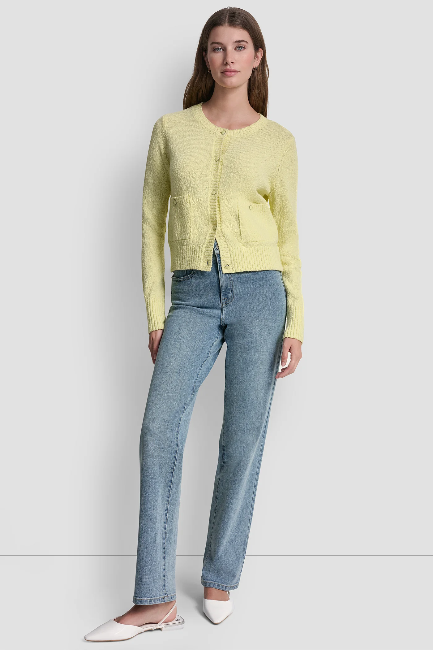 CREW NECK CARDIGAN WITH PATCH POCKETS - Image 5