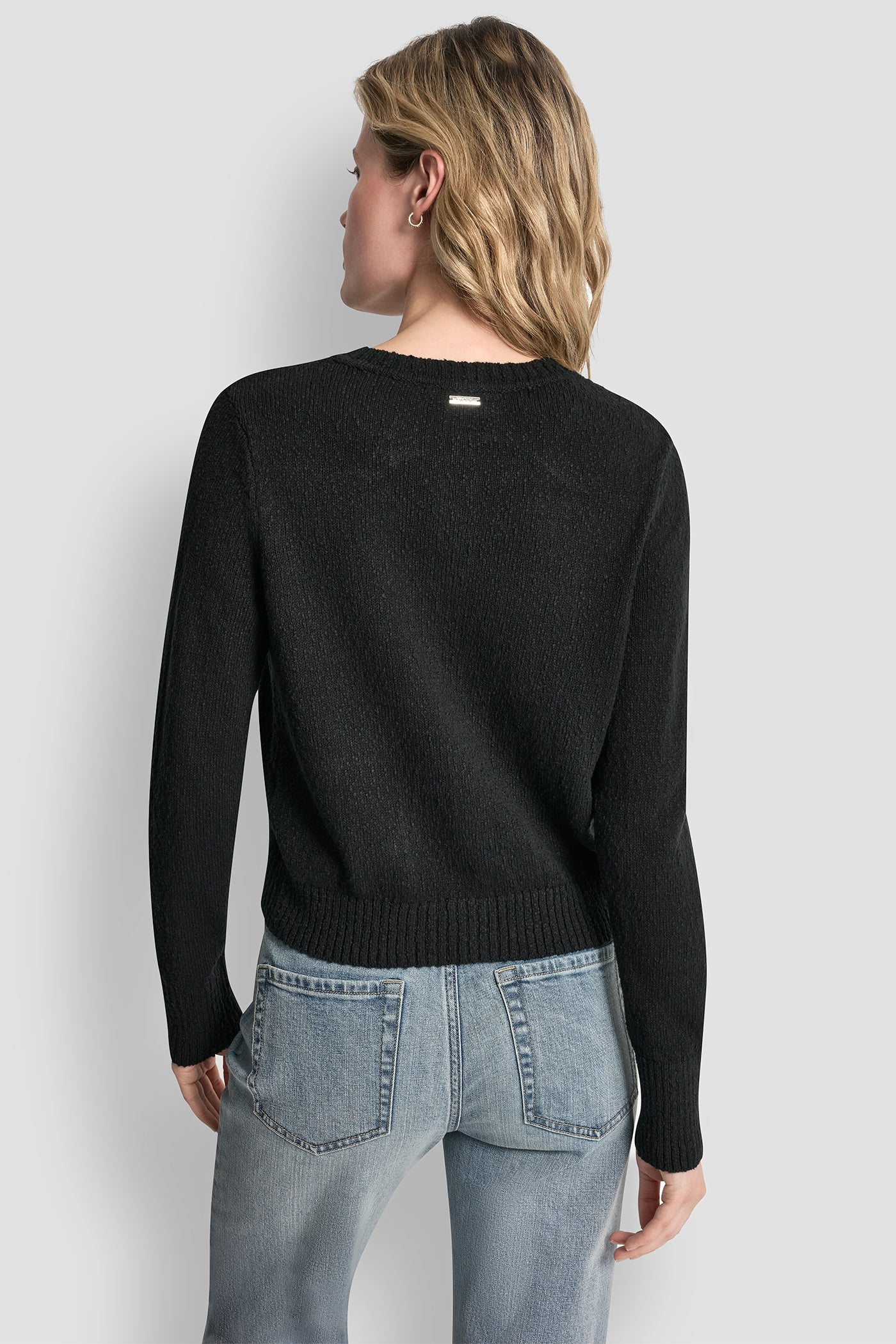 CREW NECK CARDIGAN WITH PATCH POCKETS - Image 2