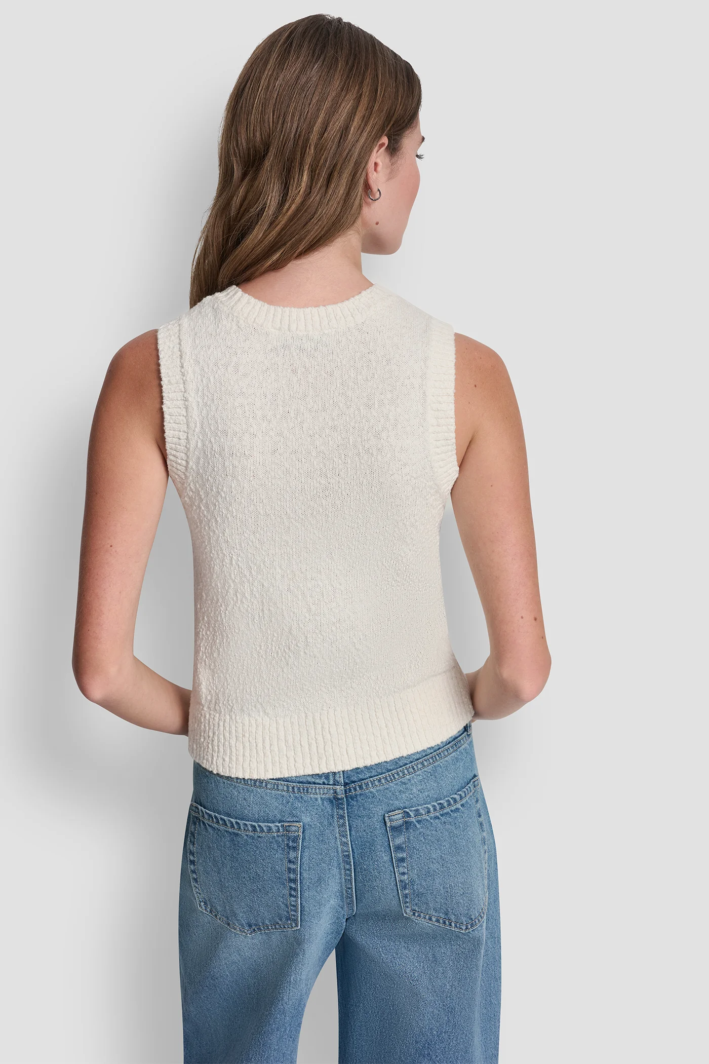 CREW NECK SLEEVELESS SWEATER - Image 2