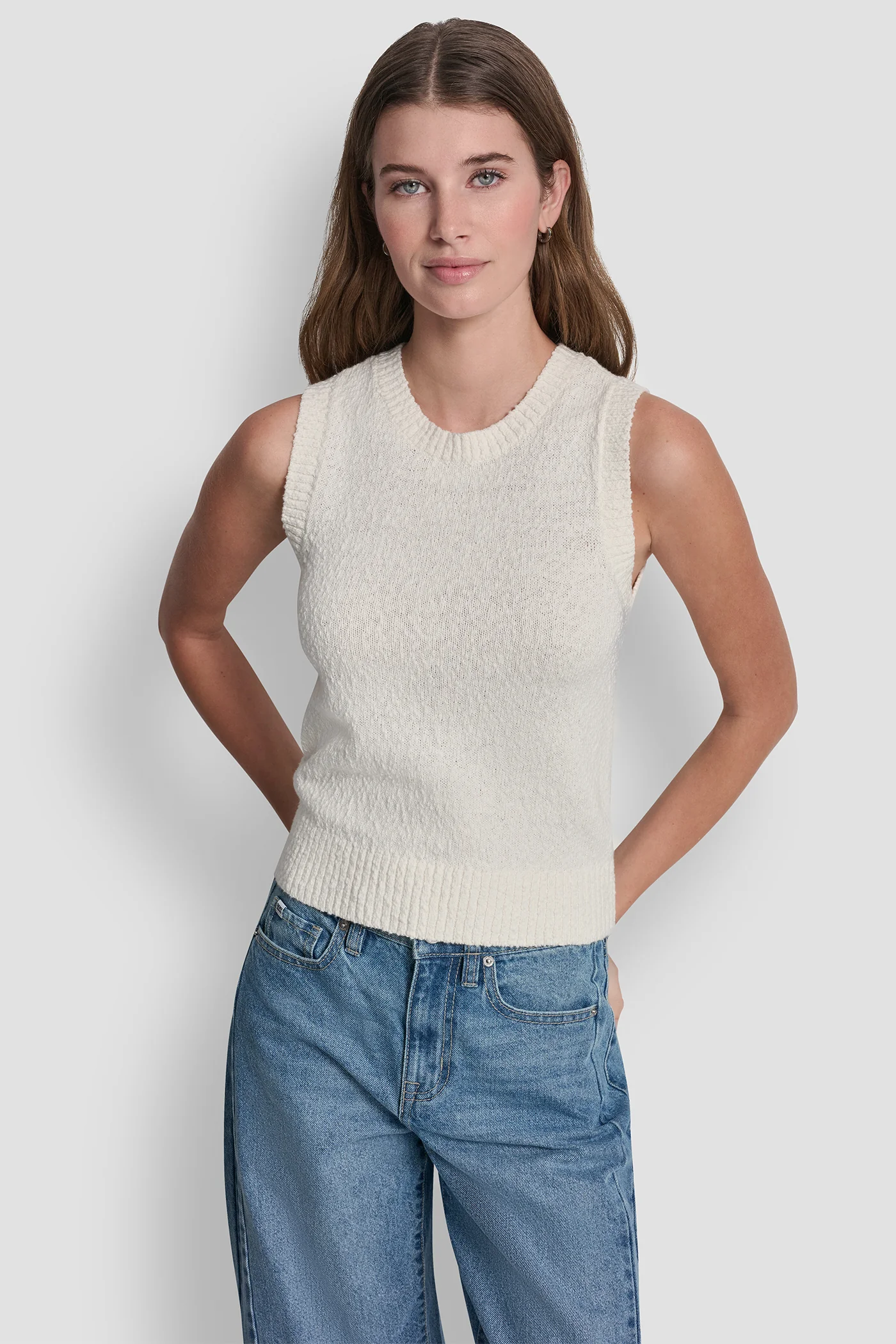 CREW NECK SLEEVELESS SWEATER - Image 4