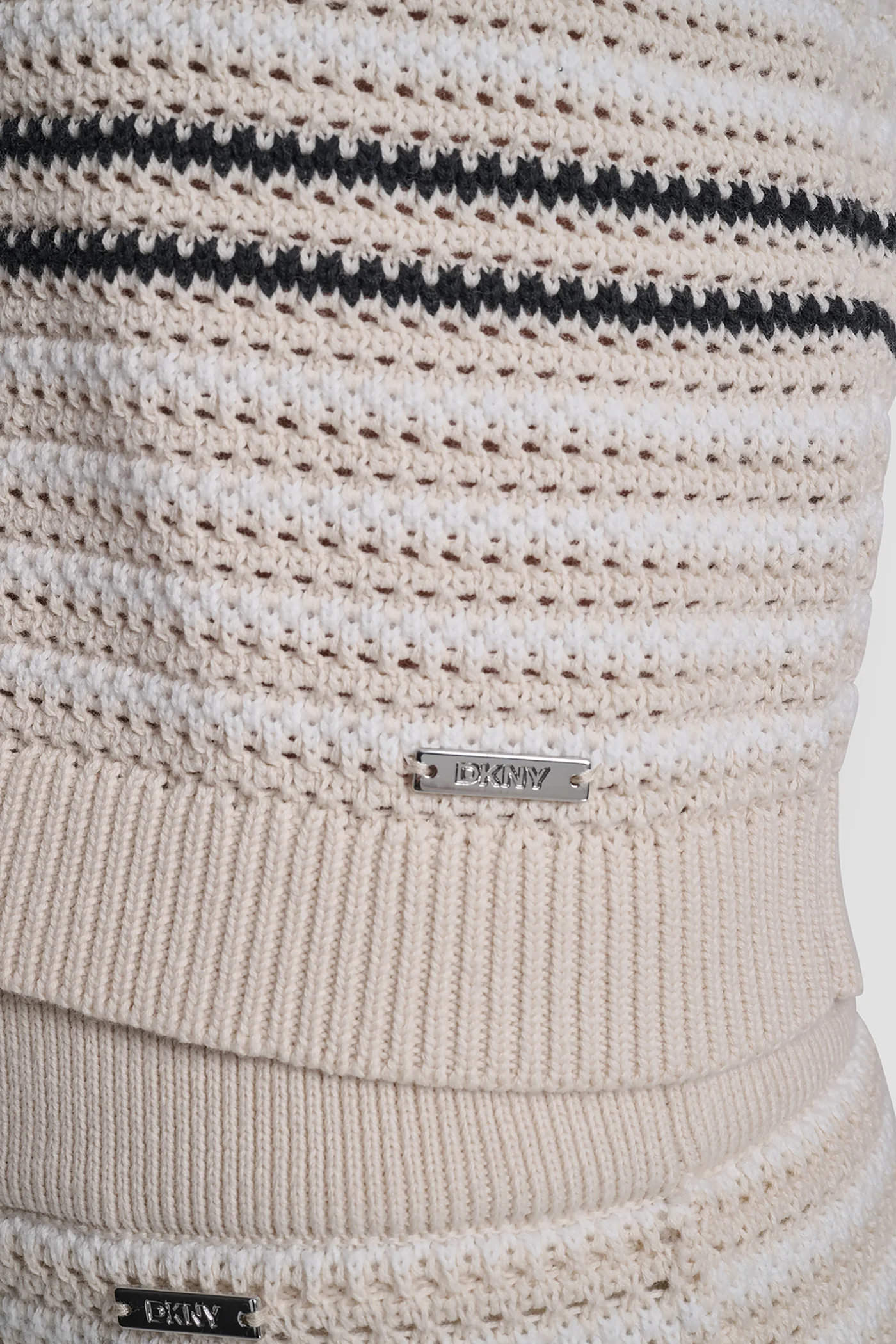 STRIPED POINTELLE STITCH SWEATER - Image 5