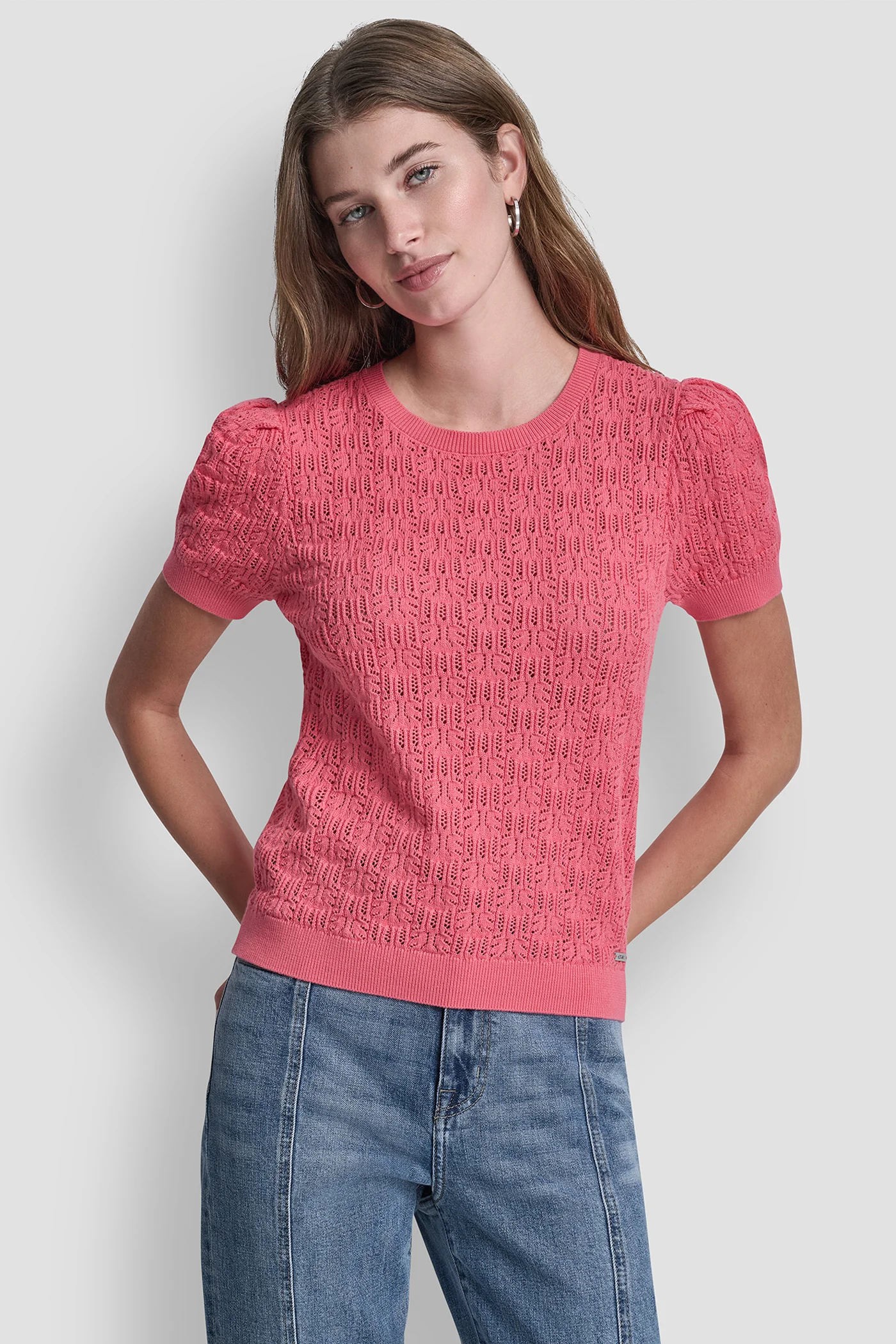 LACE POINTELLE STITCH SWEATER - Image 2