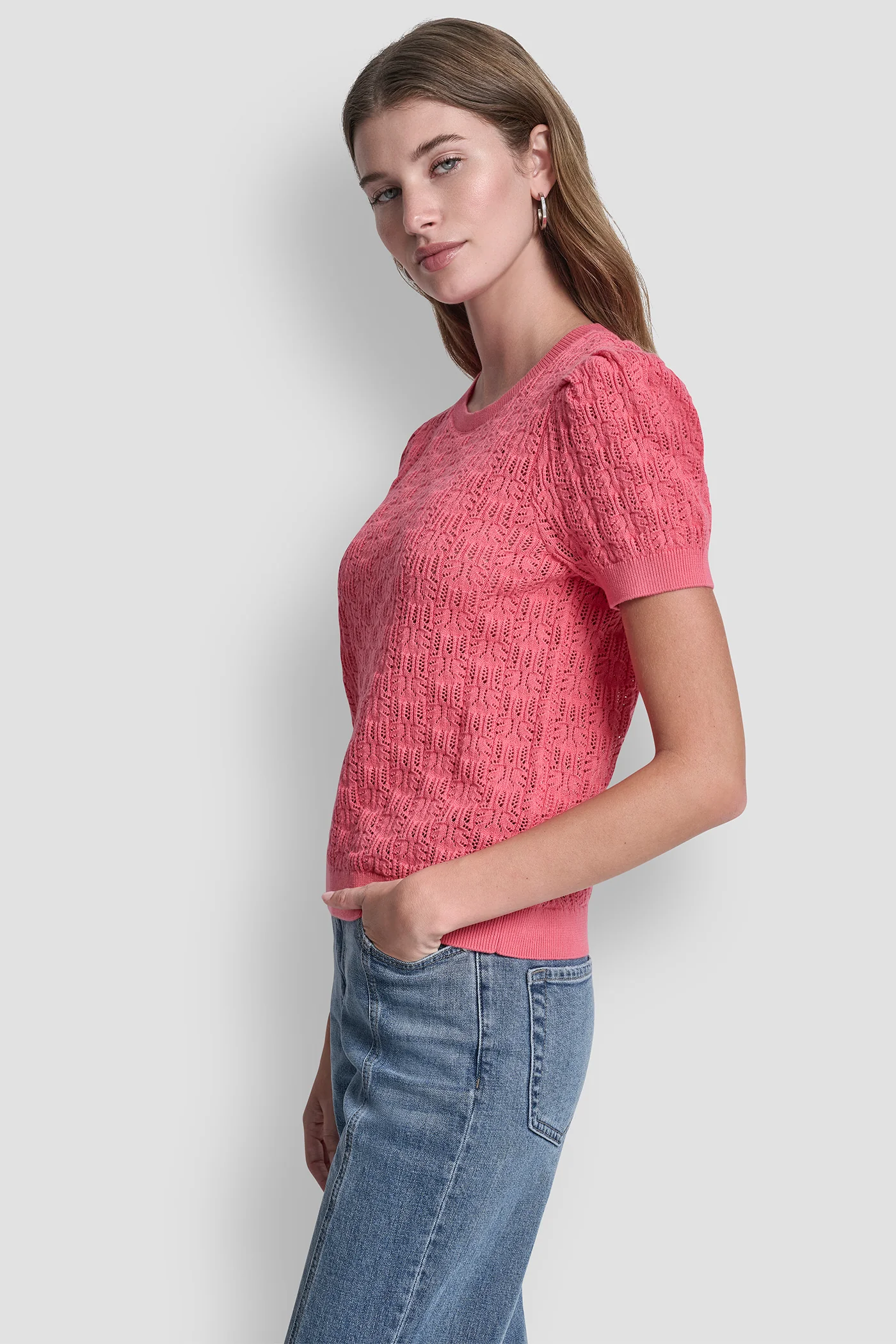 LACE POINTELLE STITCH SWEATER - Image 4
