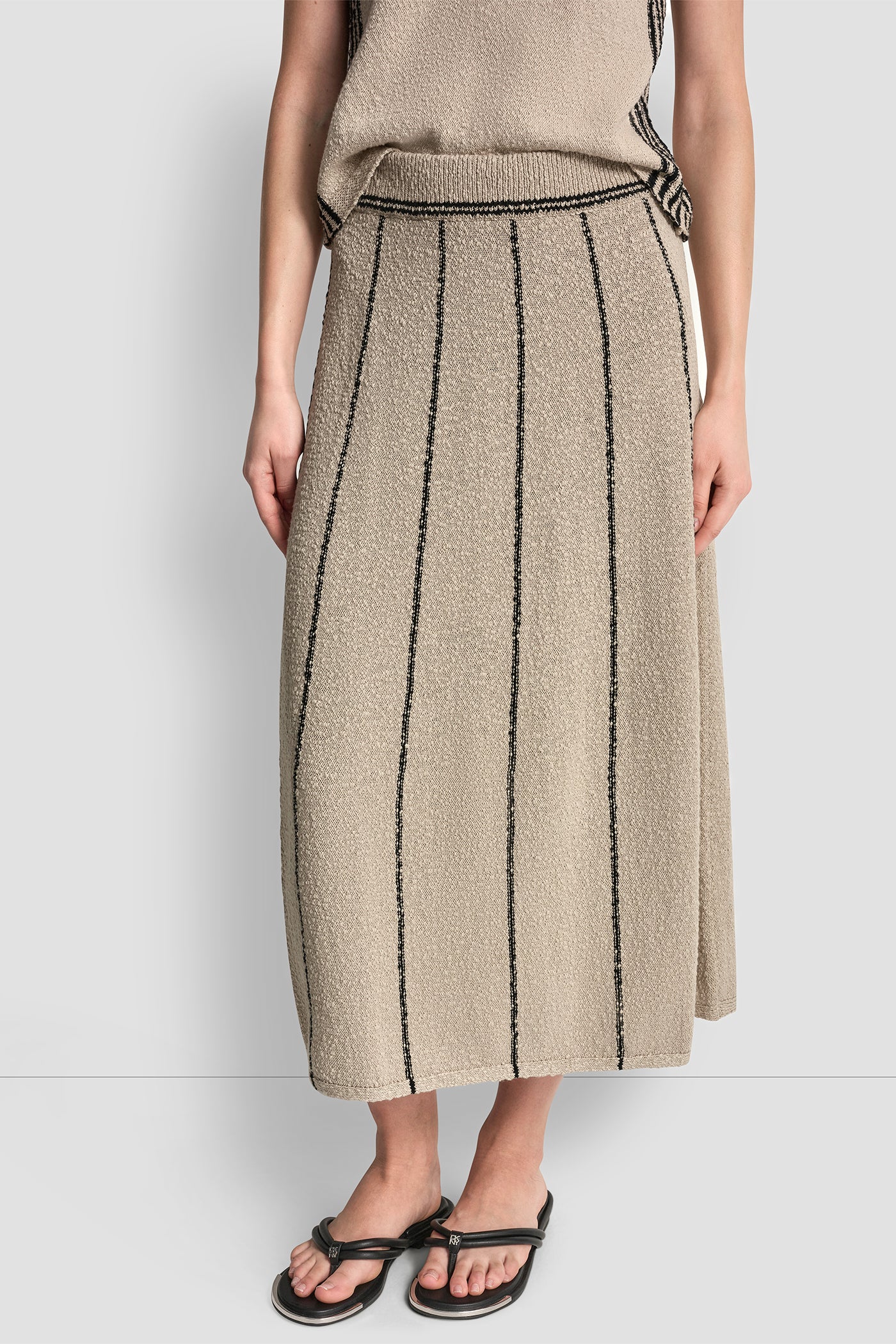 PULL-ON MAXI SKIRT WITH STRIPE DETAIL - Image 5