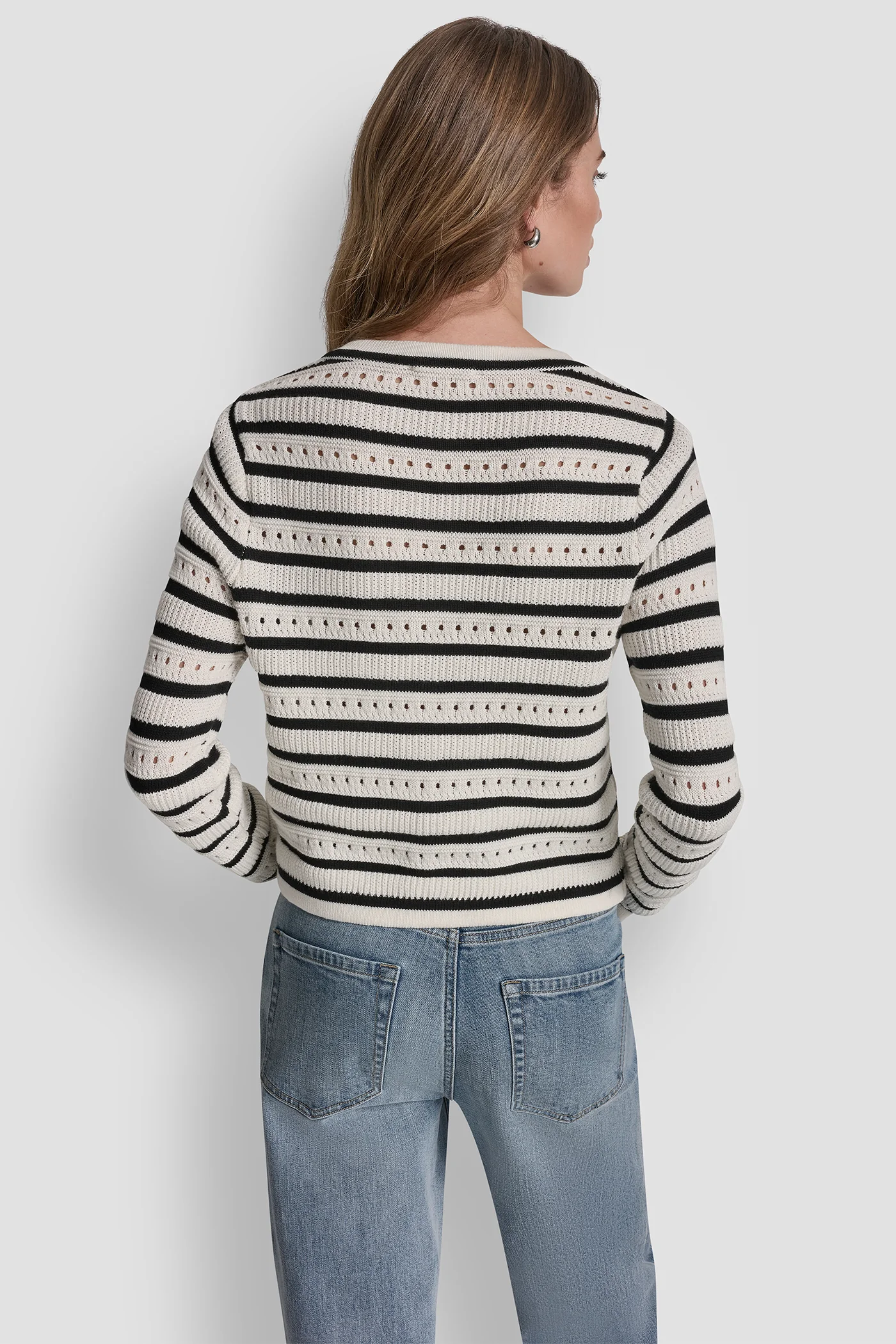 POINTELLE STRIPED CARDIGAN - Image 2