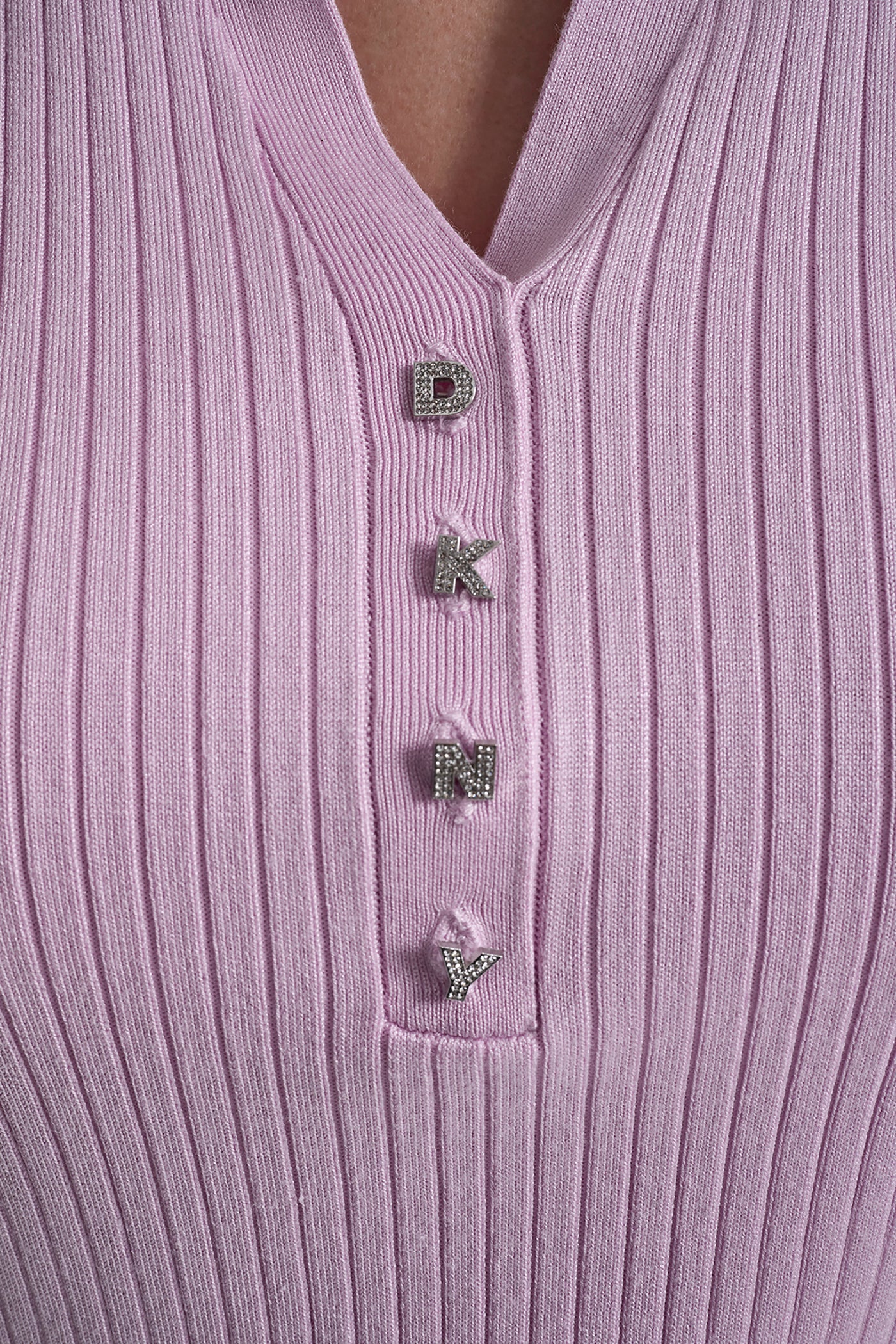 RIBBED POLO WITH RHINESTONE BUTTONS - Image 5