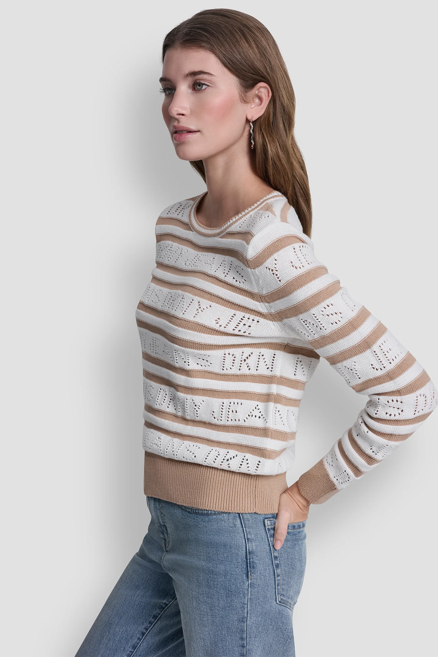 LOGO POINTELLE STRIPED SWEATER - Image 4