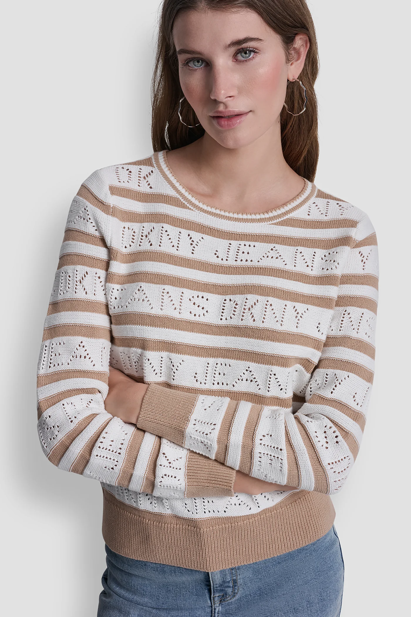 LOGO POINTELLE STRIPED SWEATER - Image 6