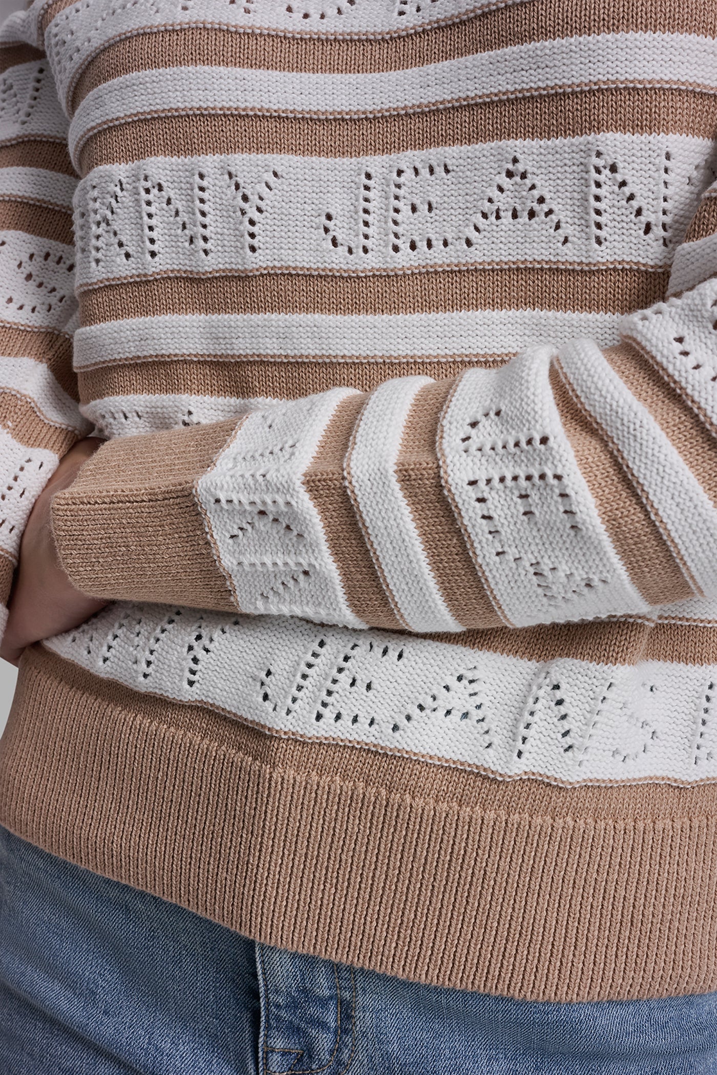 LOGO POINTELLE STRIPED SWEATER - Image 7