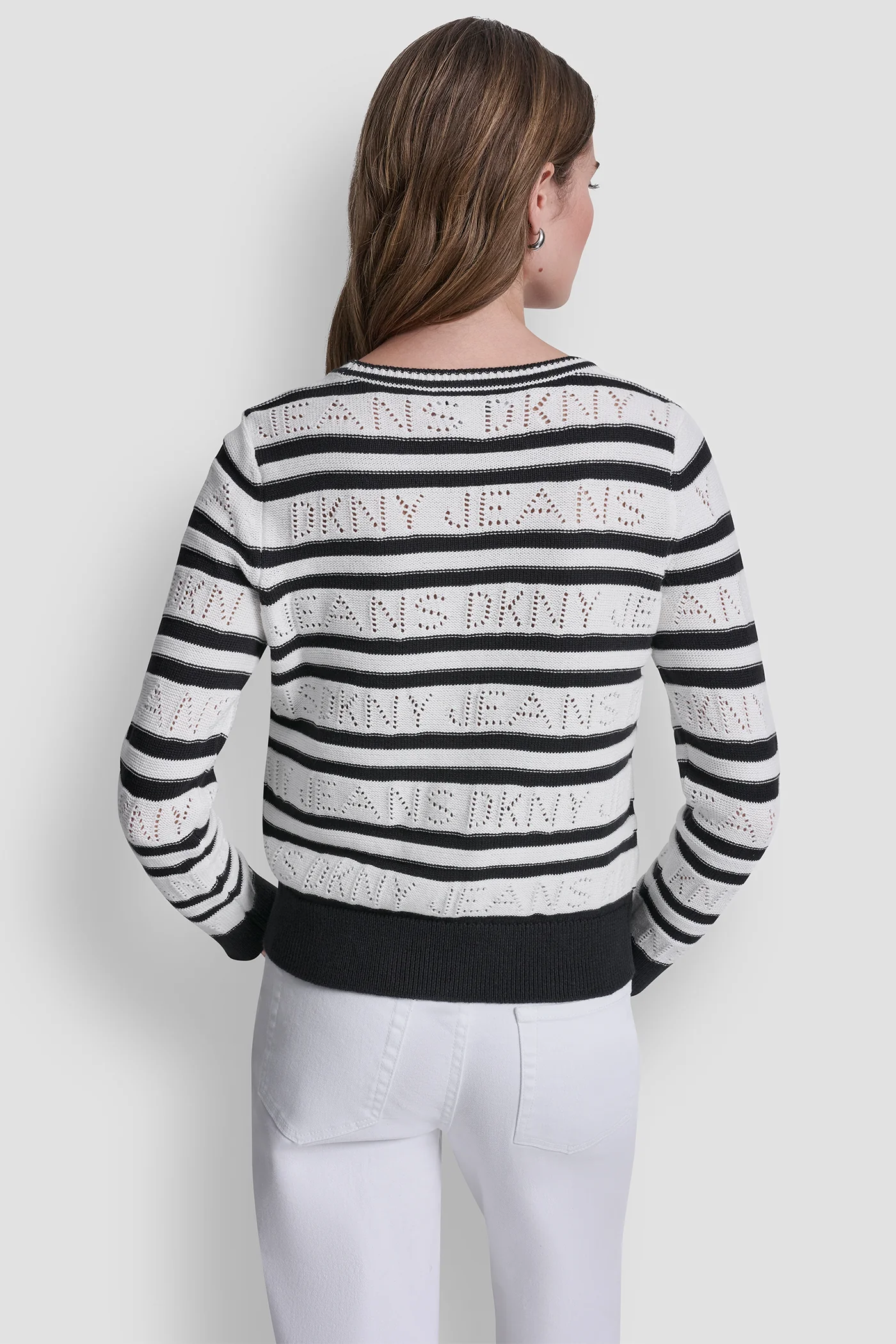 LOGO POINTELLE STRIPED SWEATER - Image 3