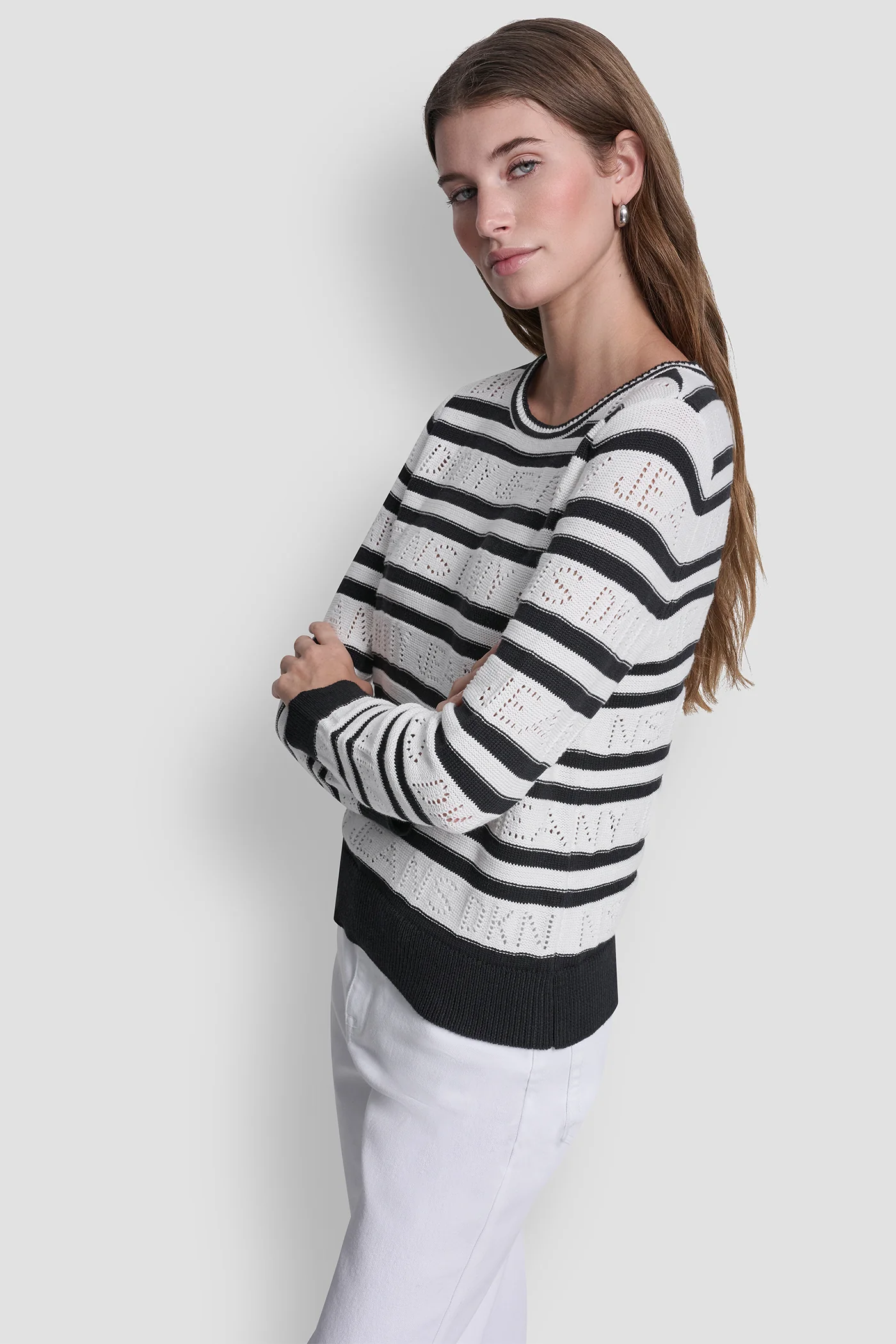 LOGO POINTELLE STRIPED SWEATER - Image 4