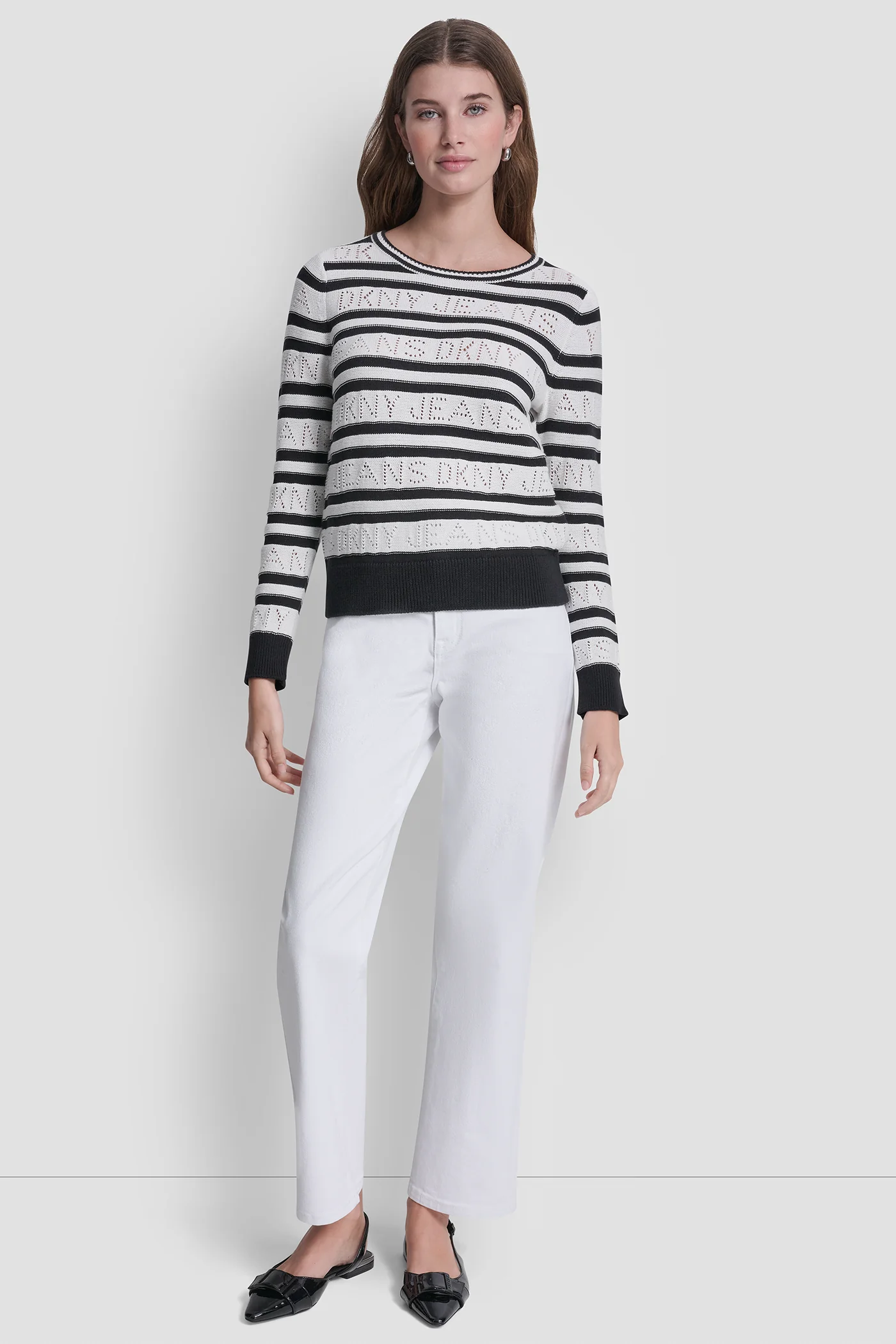 LOGO POINTELLE STRIPED SWEATER - Image 5