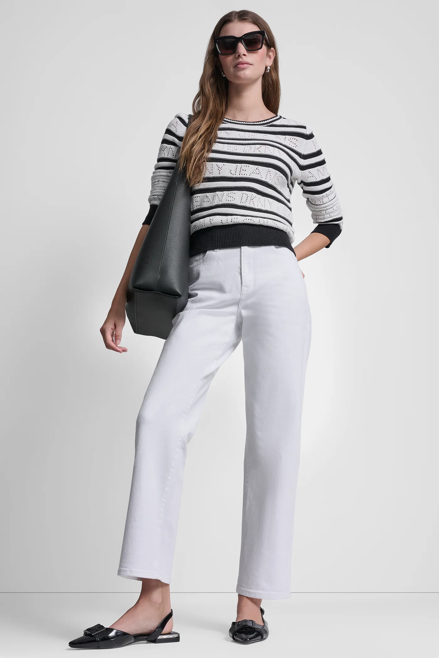 LOGO POINTELLE STRIPED SWEATER - Image 8