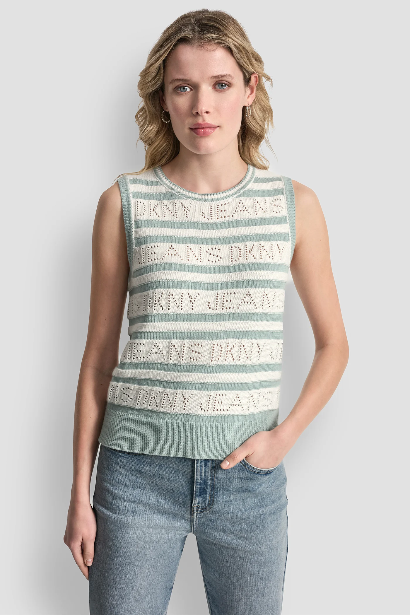 LOGO POINTELLE STRIPED SWEATER - Image 4