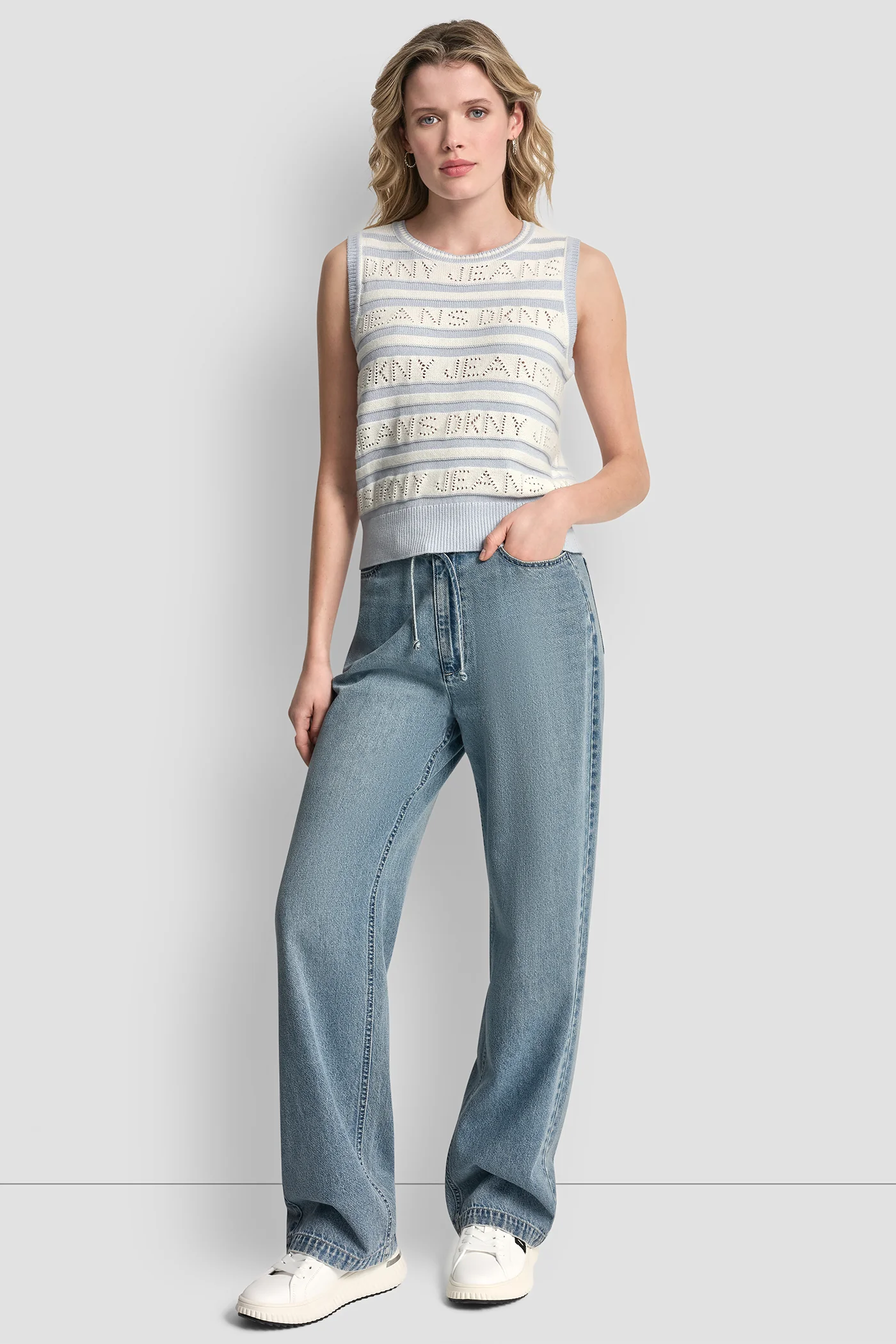 LOGO POINTELLE STRIPED SWEATER - Image 5