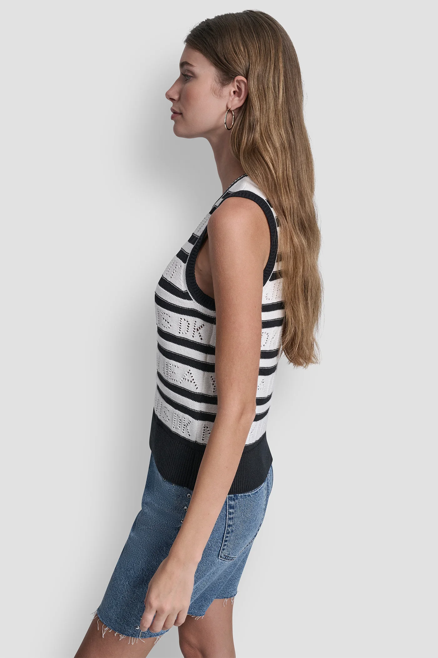 LOGO POINTELLE STRIPED SWEATER - Image 2