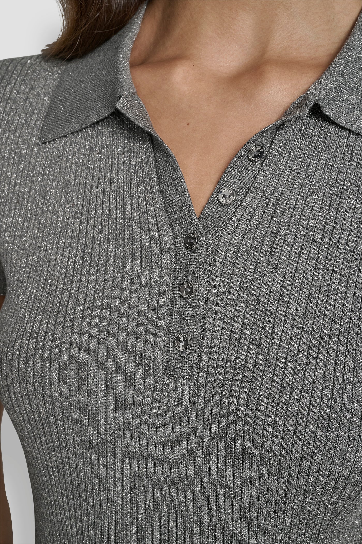 POLO RIB SWEATER WITH LUREX - Image 5