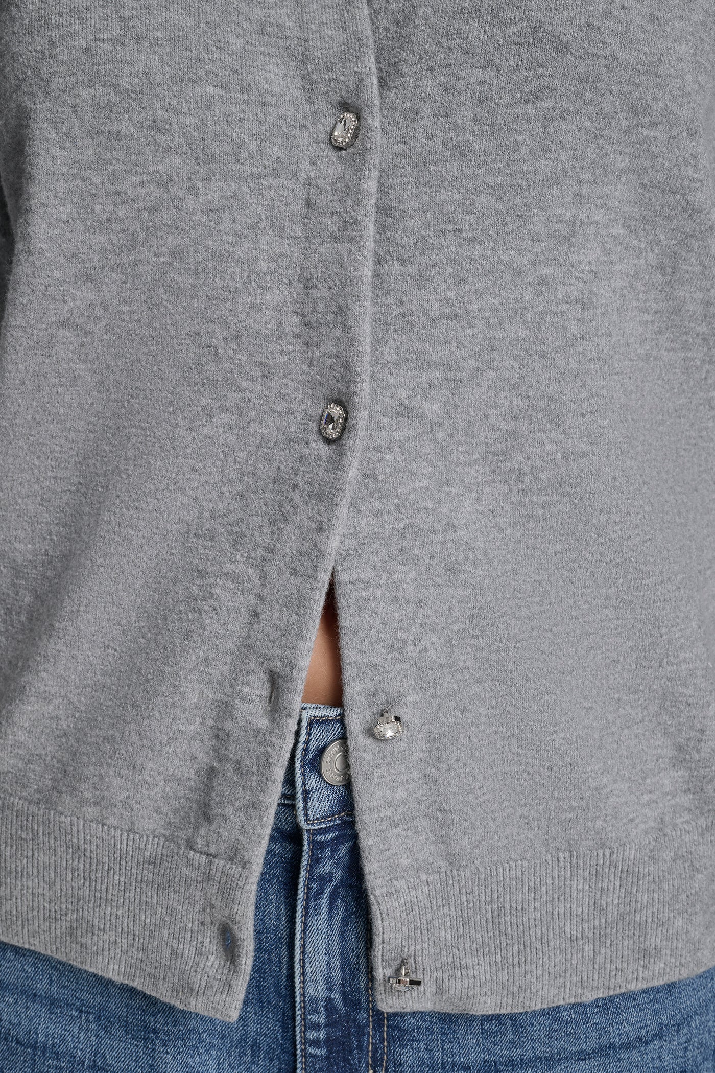 LONG SLEEVE CARDIGAN W RHINESTONE BUTTONS - Image 5