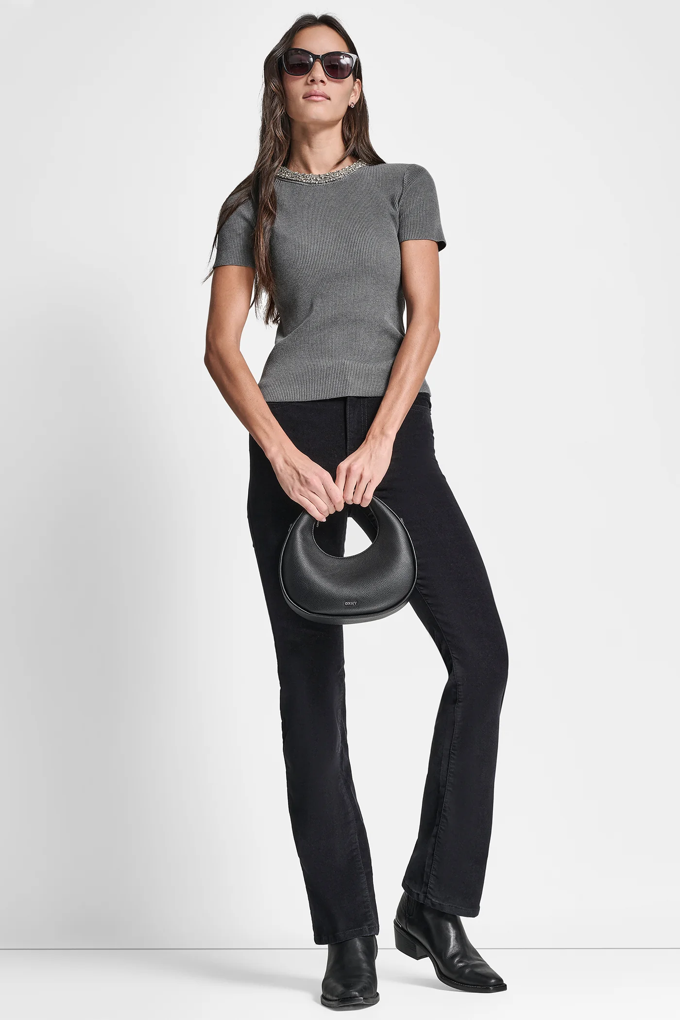 SWEATER WITH EMBELLISHED NECKLINE - Image 5