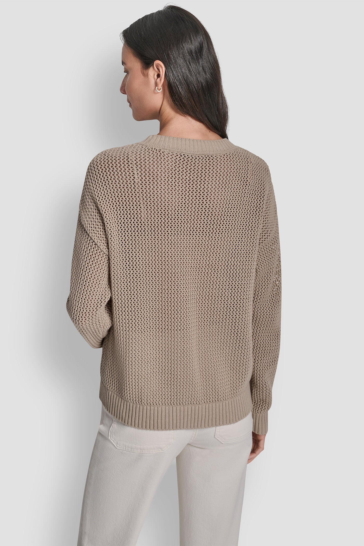 CREW NECK POINTELLE LOGO SWEATER - Image 2