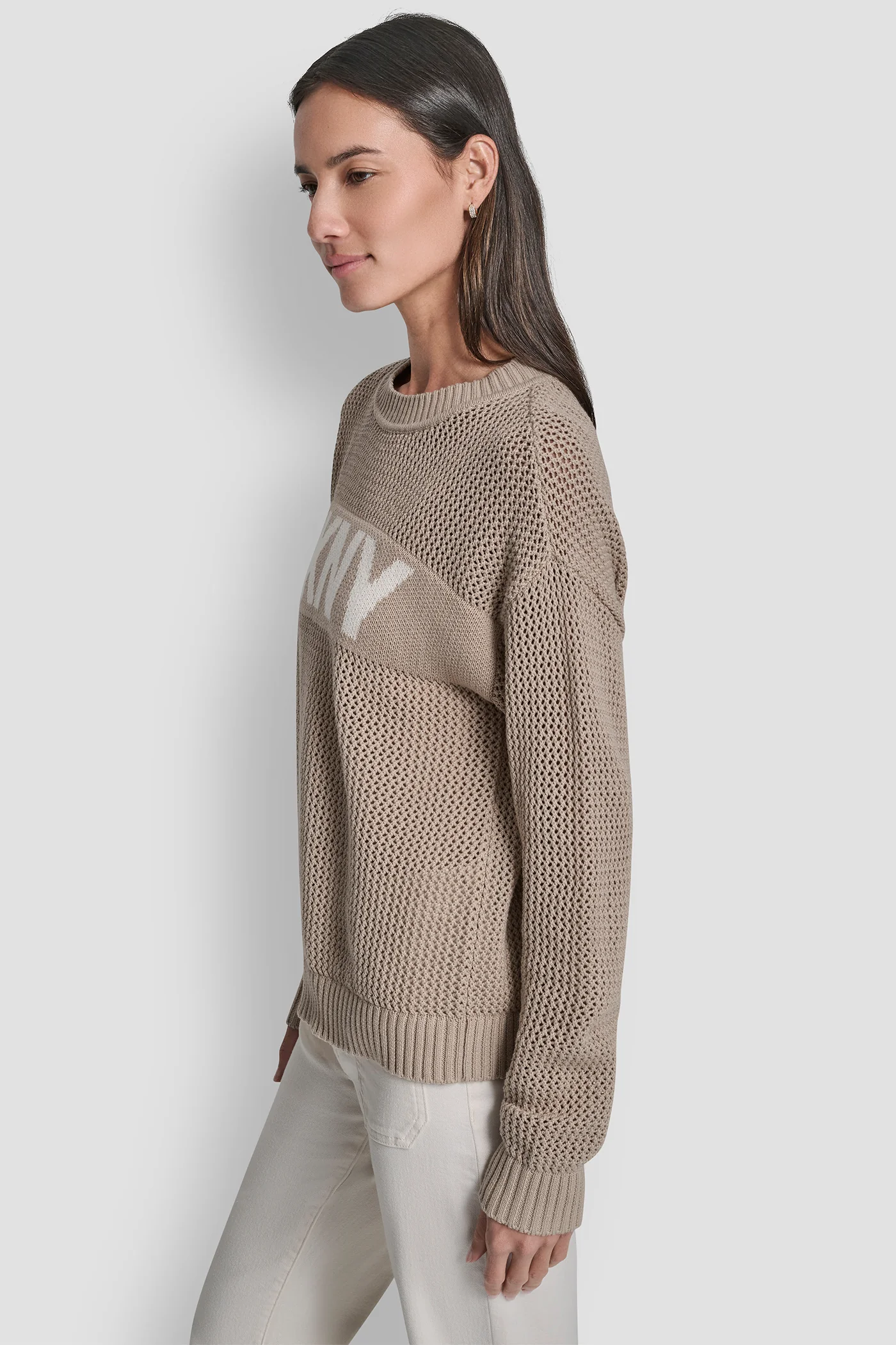 CREW NECK POINTELLE LOGO SWEATER - Image 4