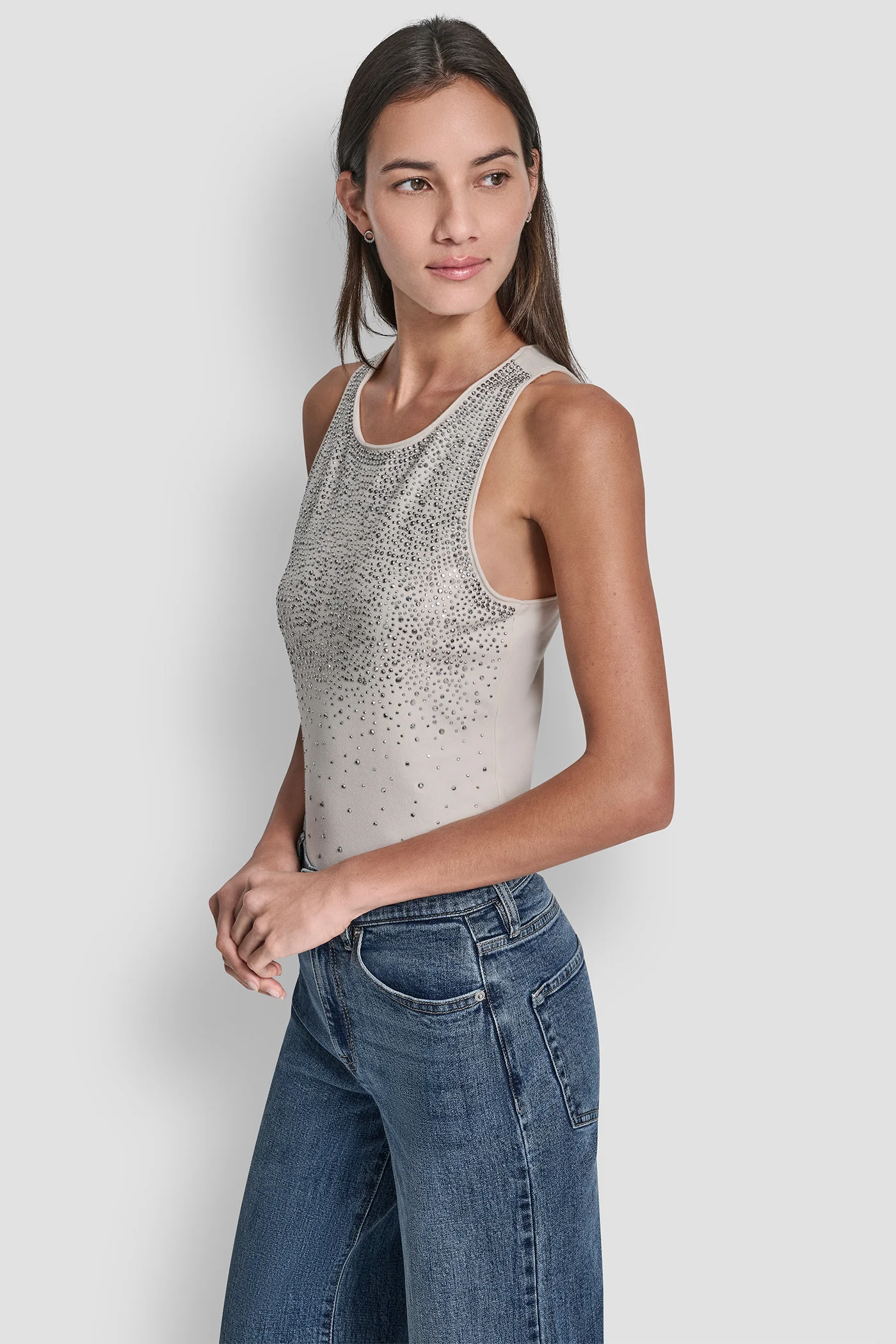 RHINESTONE OMBRE EMBELLISHED TANK - Image 3
