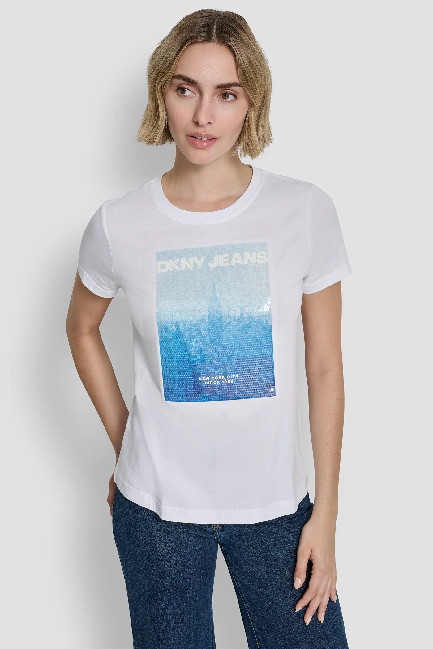 SEQUIN GRAPHIC LOGO TEE