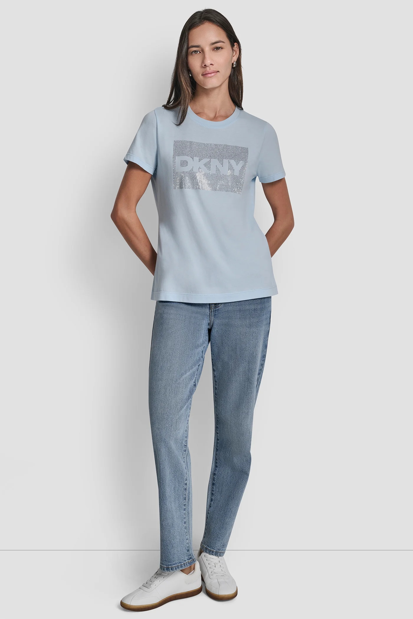 DKNY BOX RHINESTONE LOGO TEE - Image 5