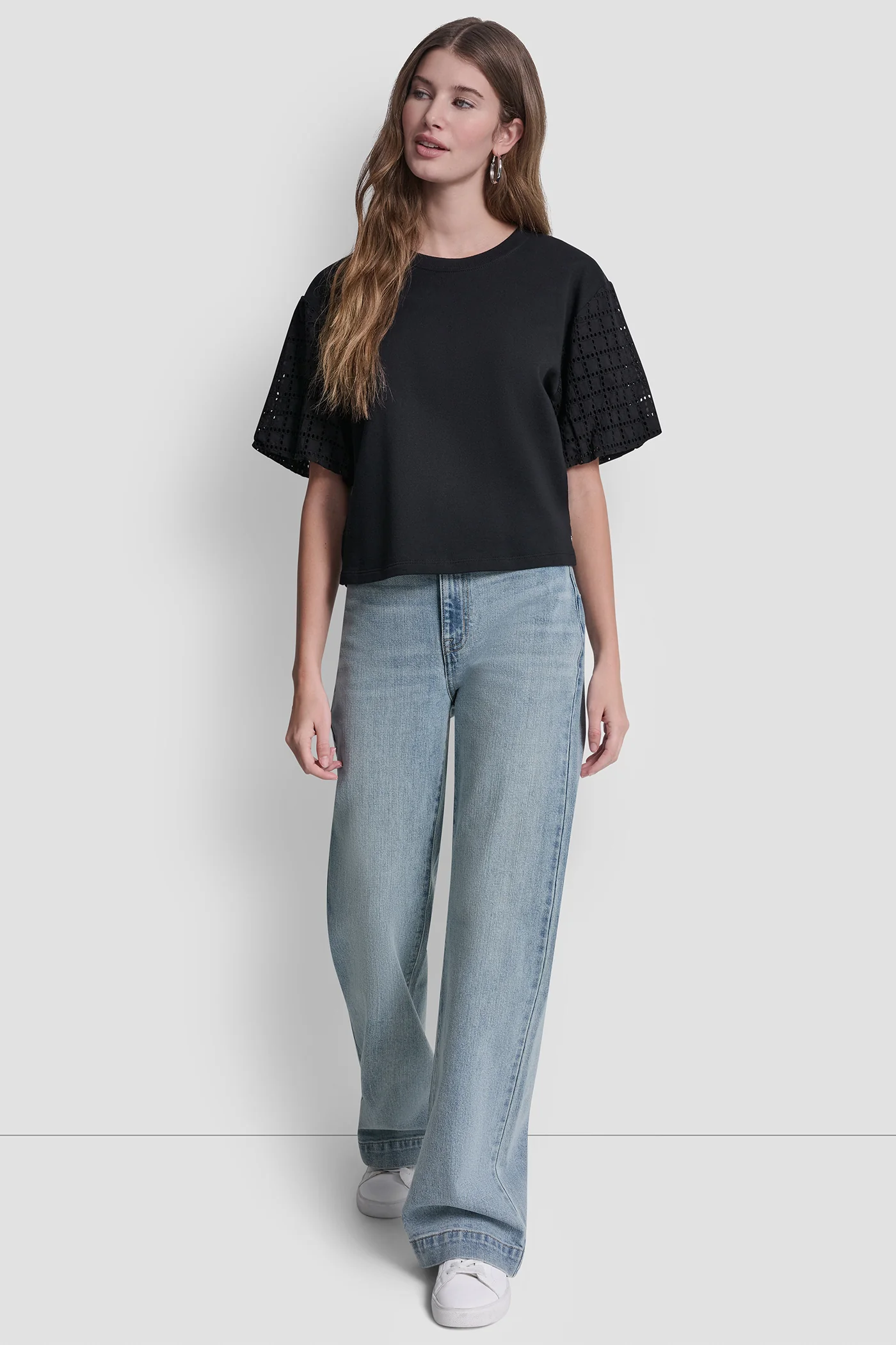 EYELET PUFF SLEEVE SHIRT - Image 4