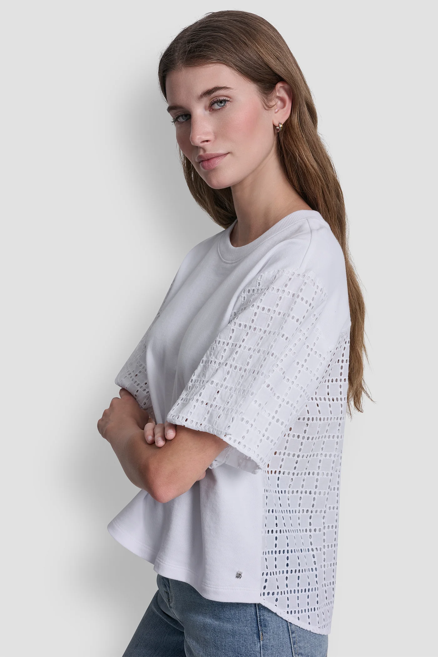 EYELET PUFF SLEEVE SHIRT - Image 3