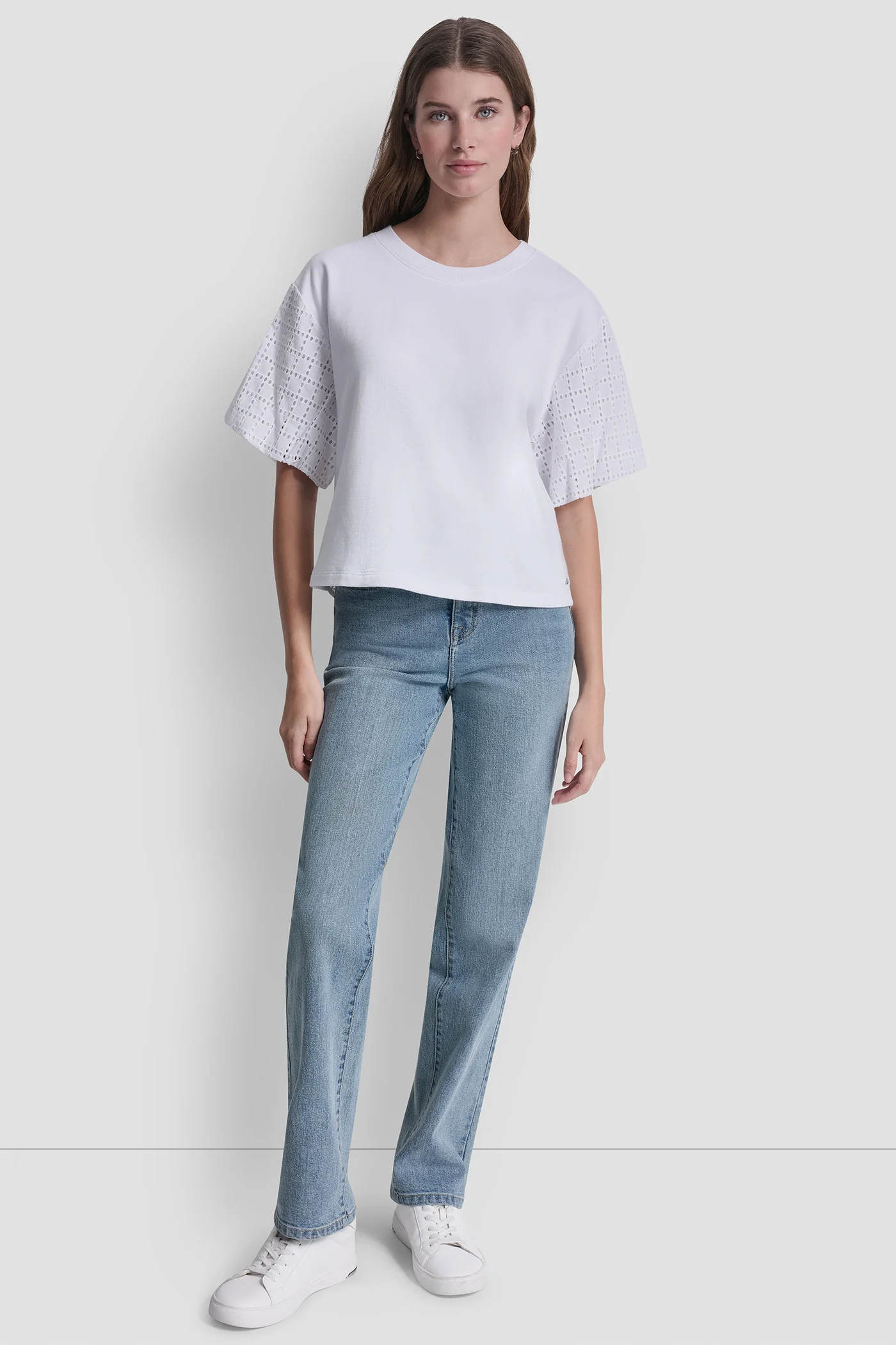 EYELET PUFF SLEEVE SHIRT - Image 4