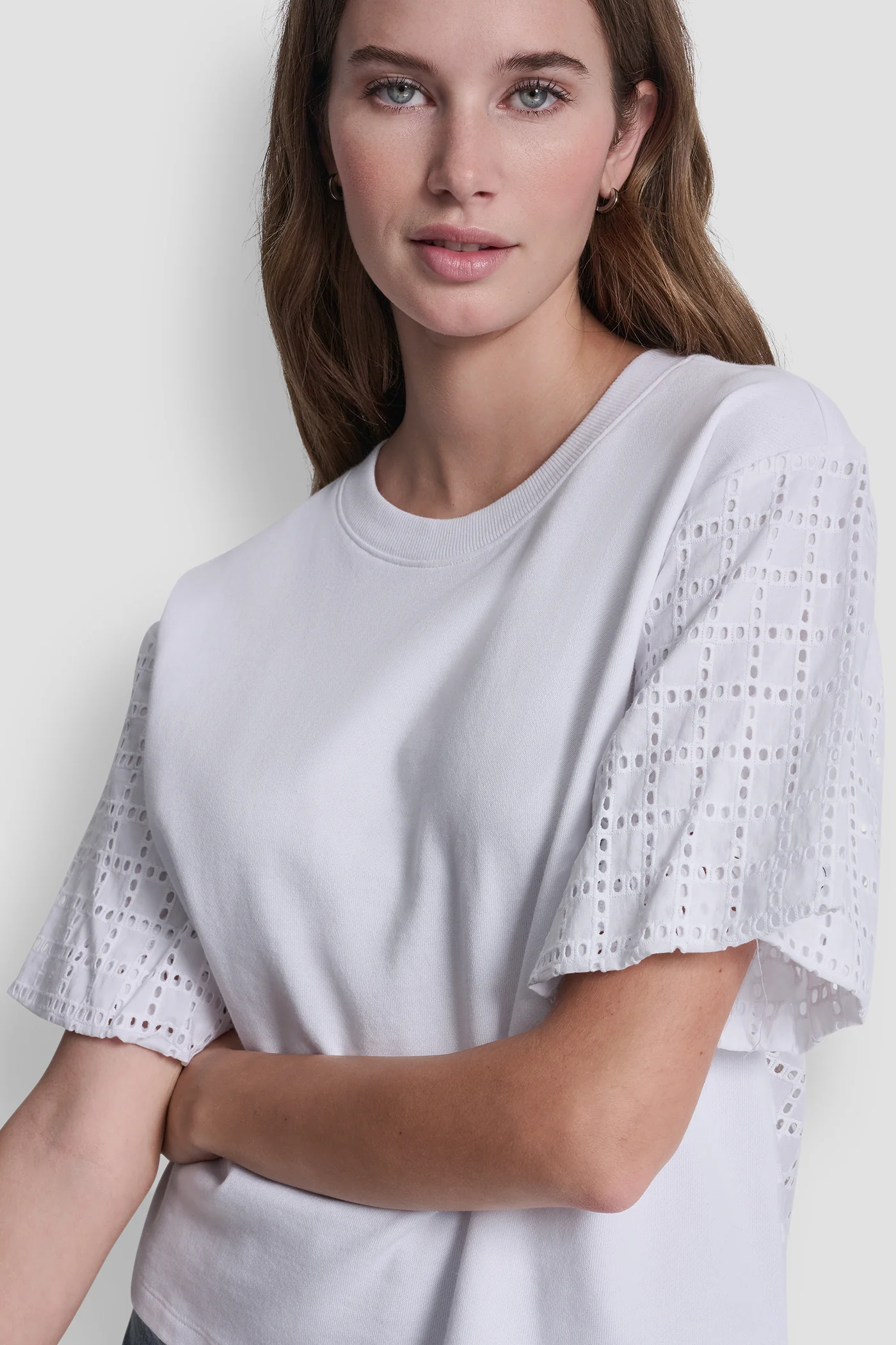 EYELET PUFF SLEEVE SHIRT - Image 5