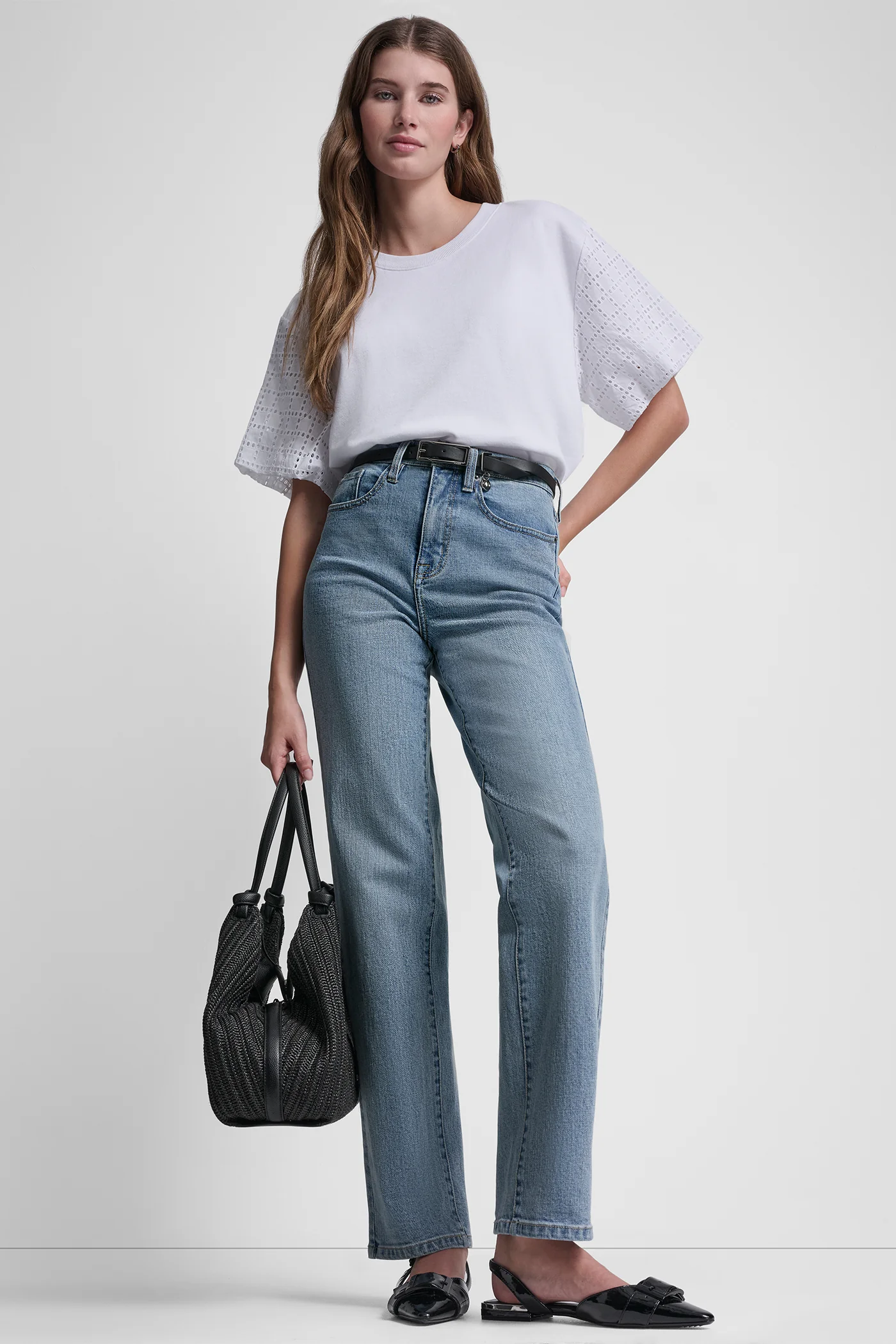EYELET PUFF SLEEVE SHIRT - Image 7