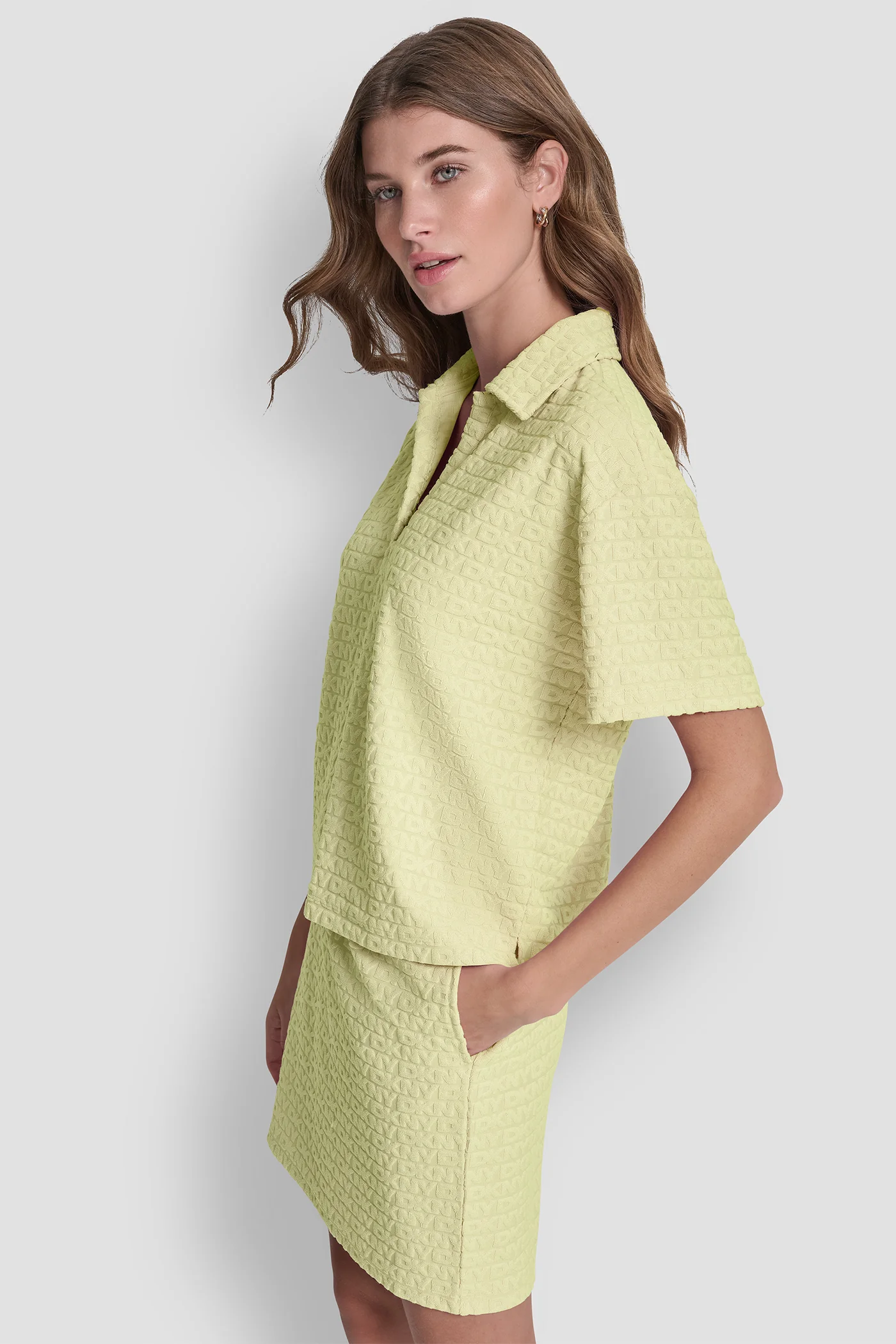 LOGO JACQUARD BOXY POLO TEE - Image 3