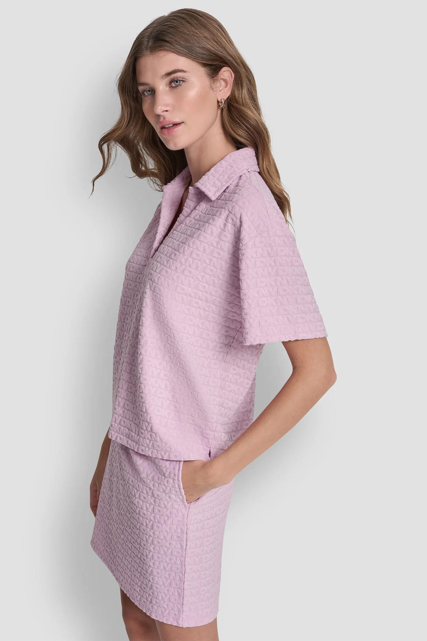 LOGO JACQUARD BOXY POLO TEE - Image 3