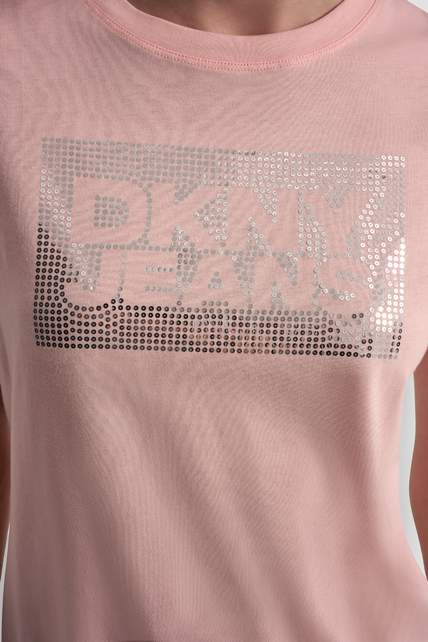 DKNY JEANS STACK LOGO RHINESTONE TEE - Image 6