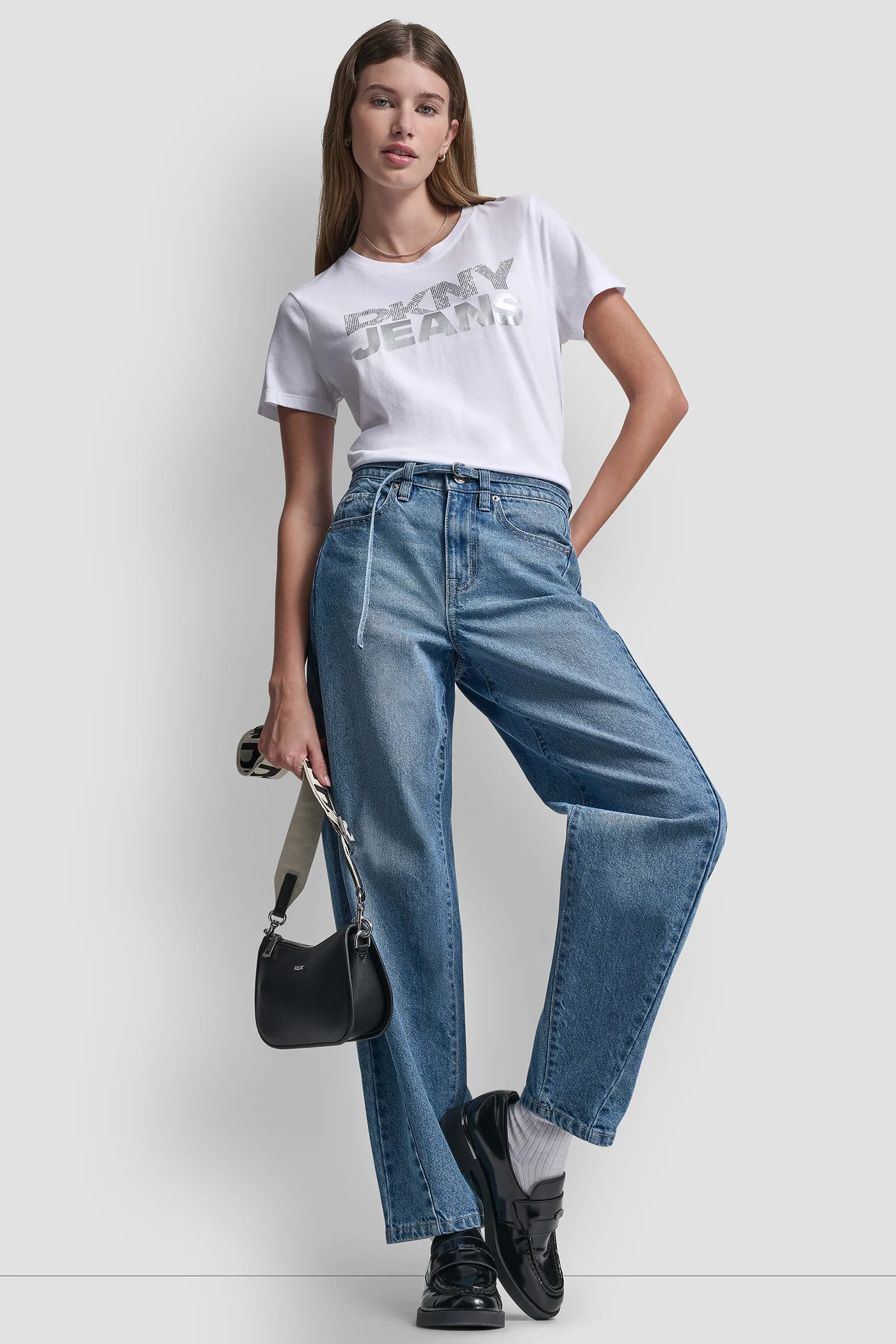 DKNY JEANS STACKED RHINESTONE TEE - Image 6
