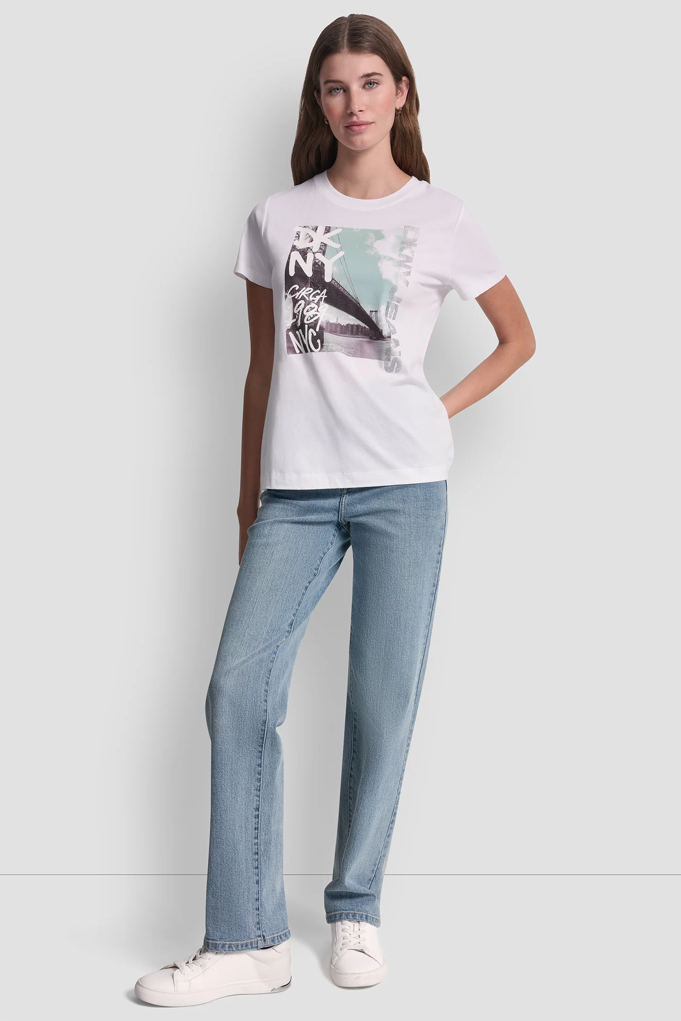 DKNY RHINESTONE GRAFITI TEE - Image 4