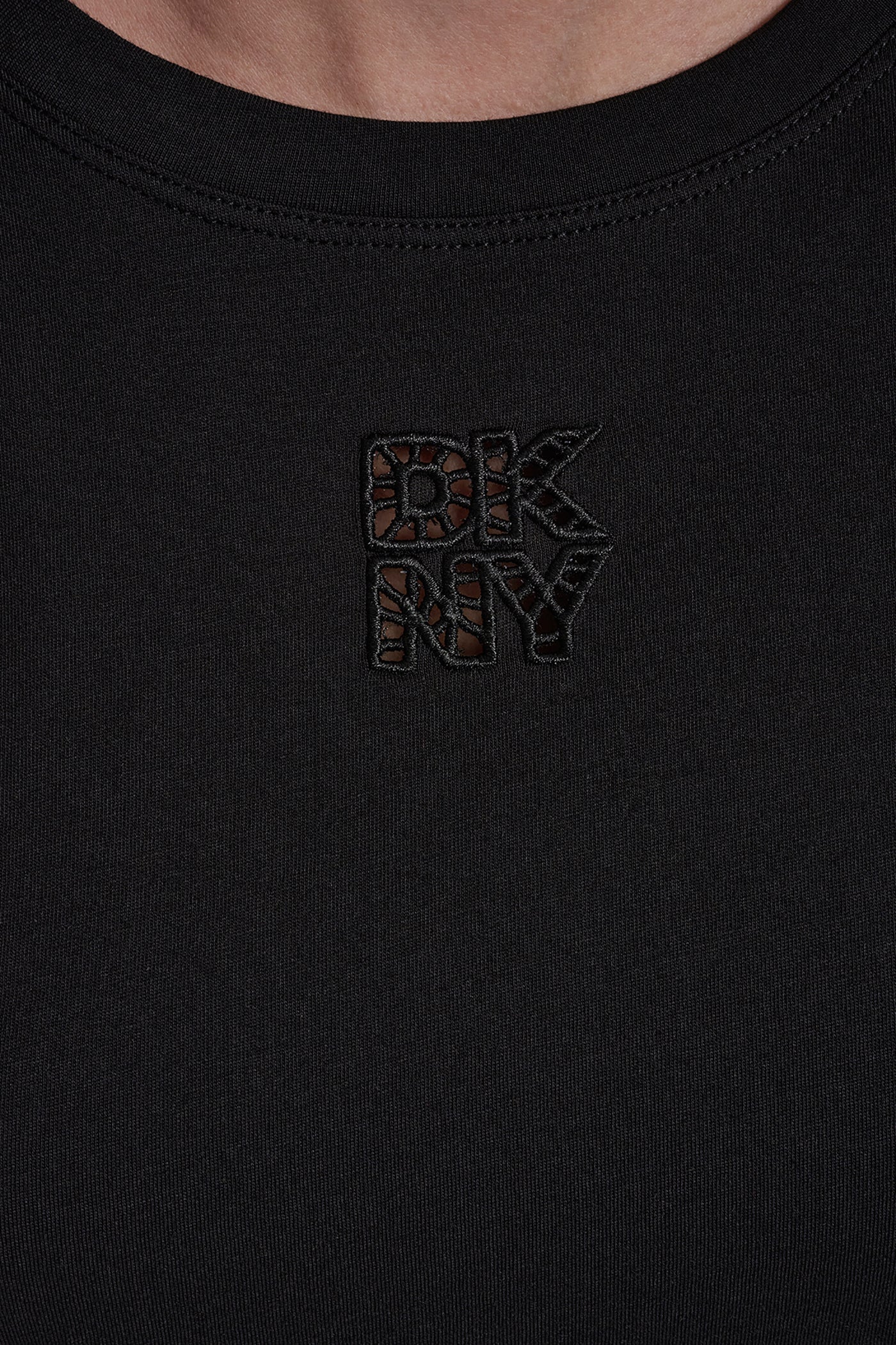 DKNY STACKED EYELET LOGO TEE - Image 6